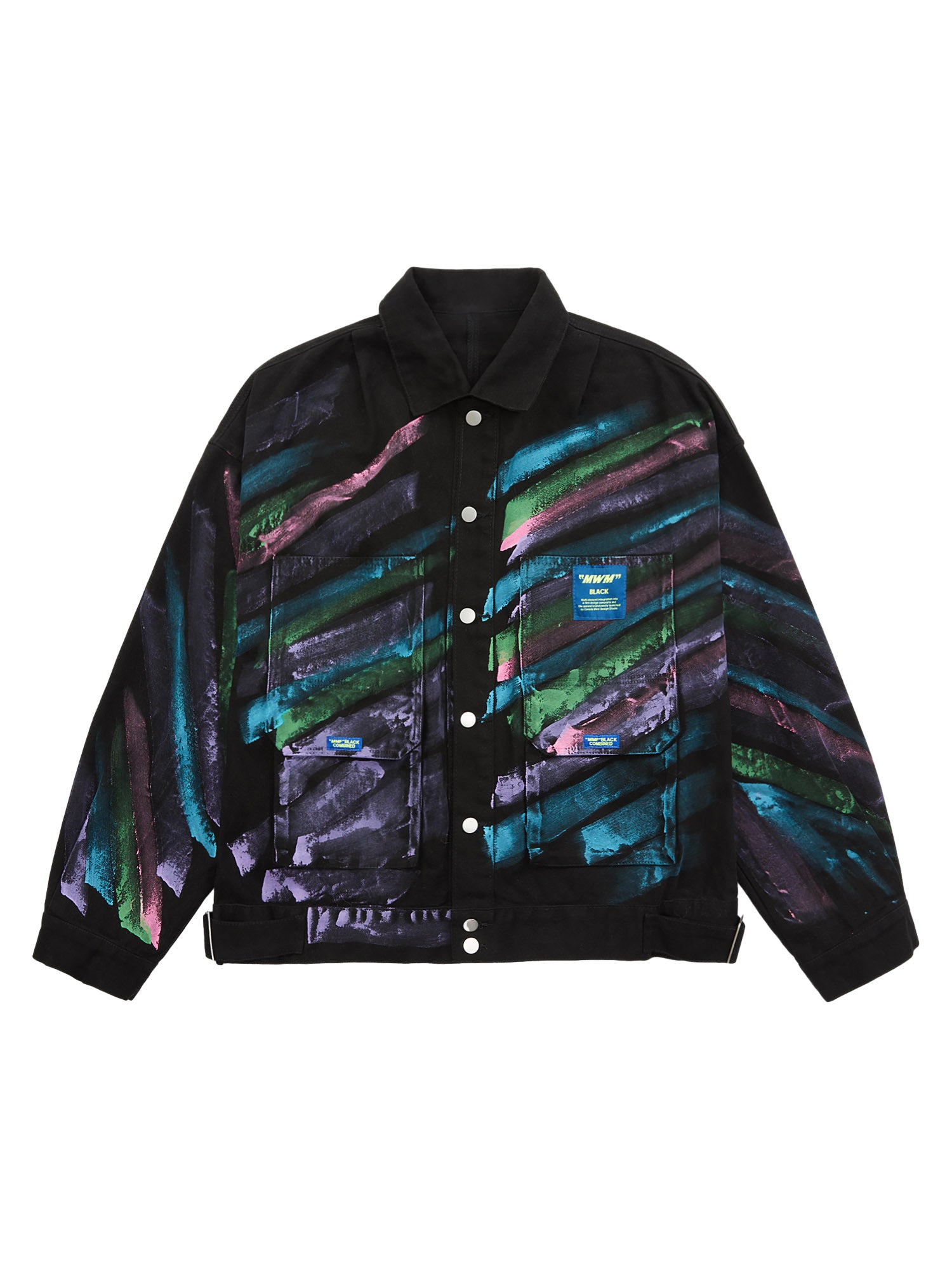 Hand Embroidered Black Denim 2024 Jacket, Embroidered Space Theme Denim Jacket, Bomber Jacket