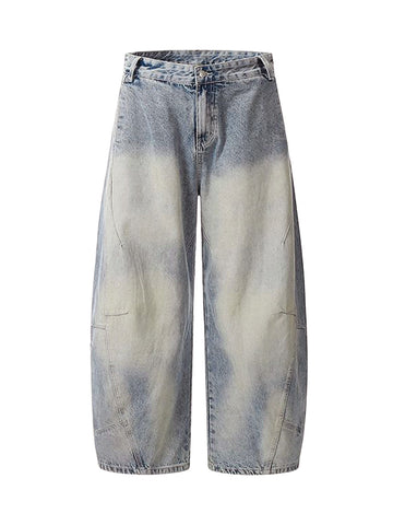 Thesupermade Distressed Baggy Barrel Jeans - 2317