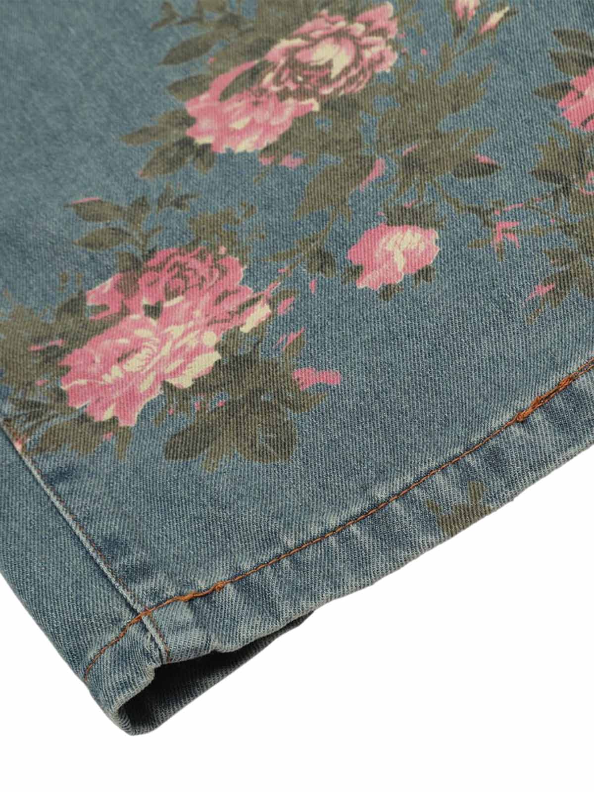 Thesupermade Floral Print Straight Jeans