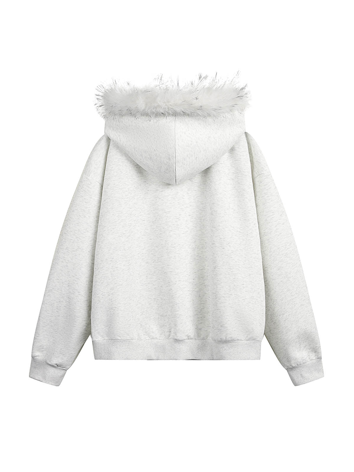 Fur Collar Stitching Cardigan Hoodie