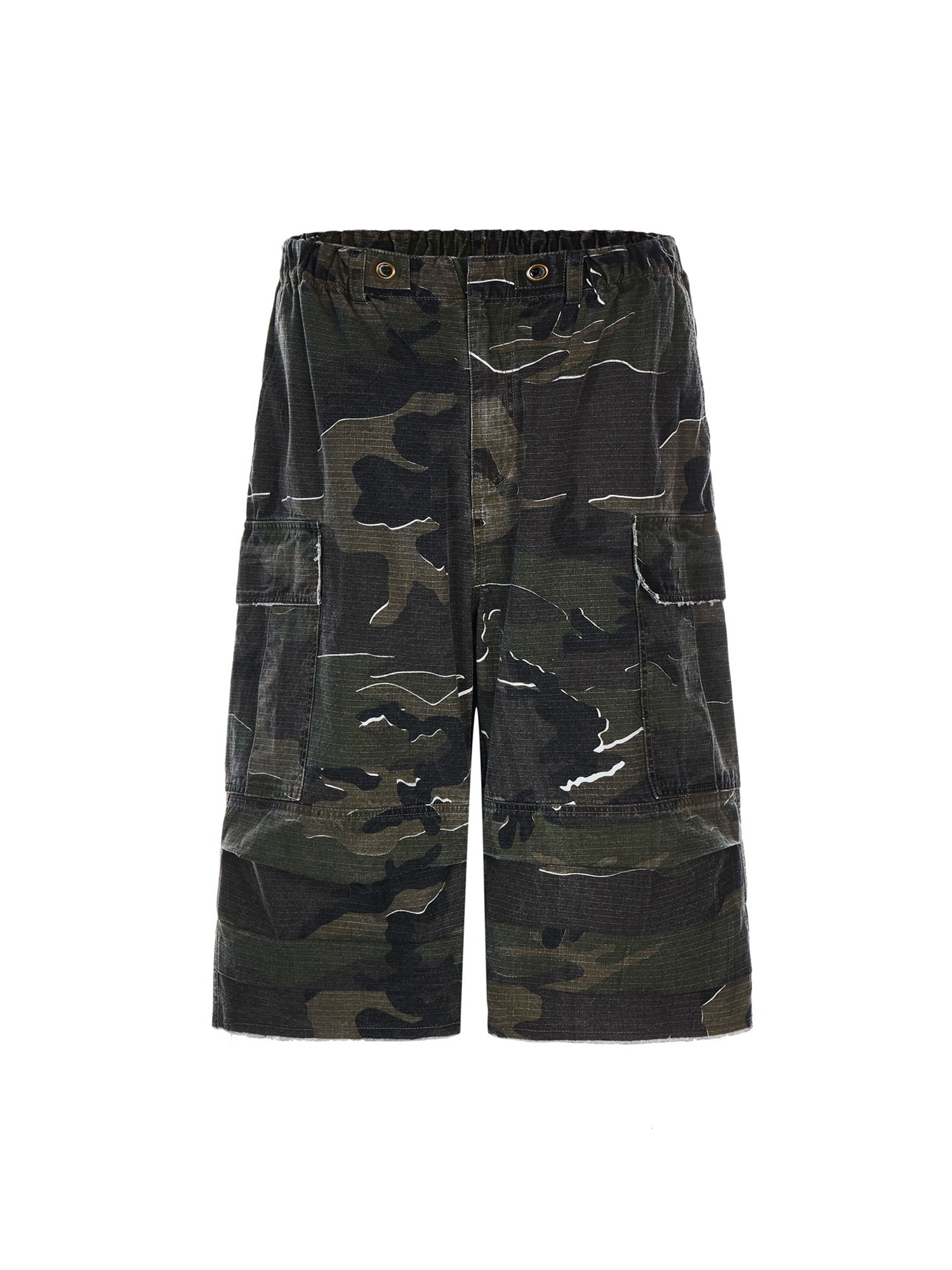 Thesupermade Retro Camouflage Workwear Baggy Jorts