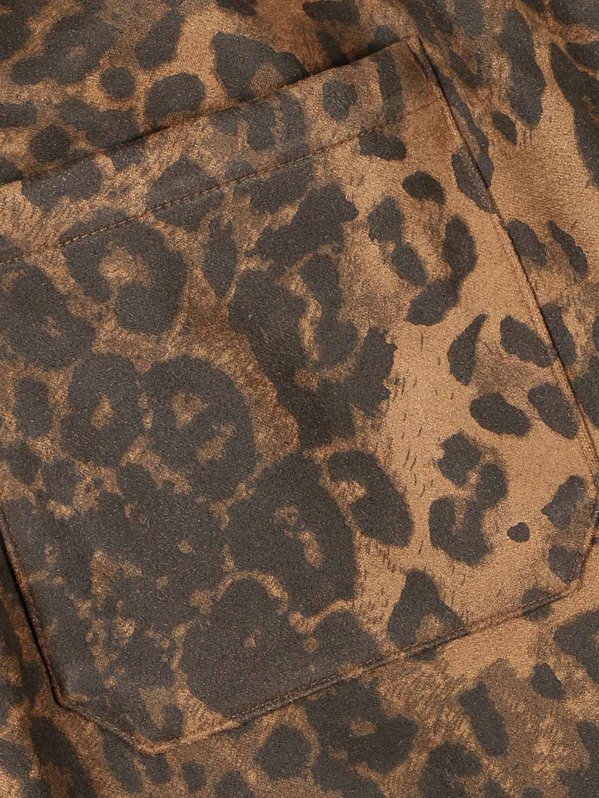 Thesupermade Cheetah Print Suede Tracksuit