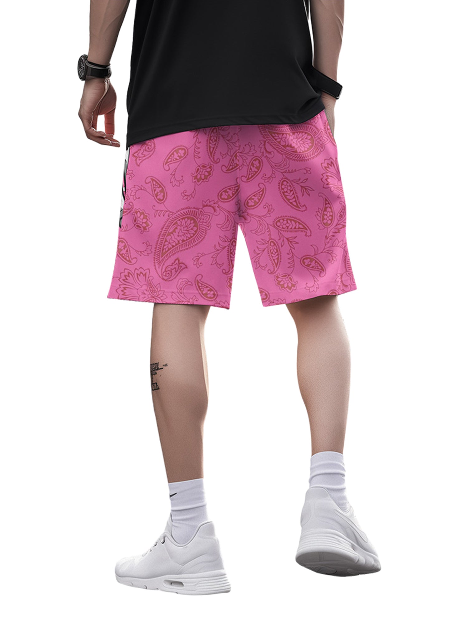 Thesupermade Skull Hand Print Hip-hop Shorts