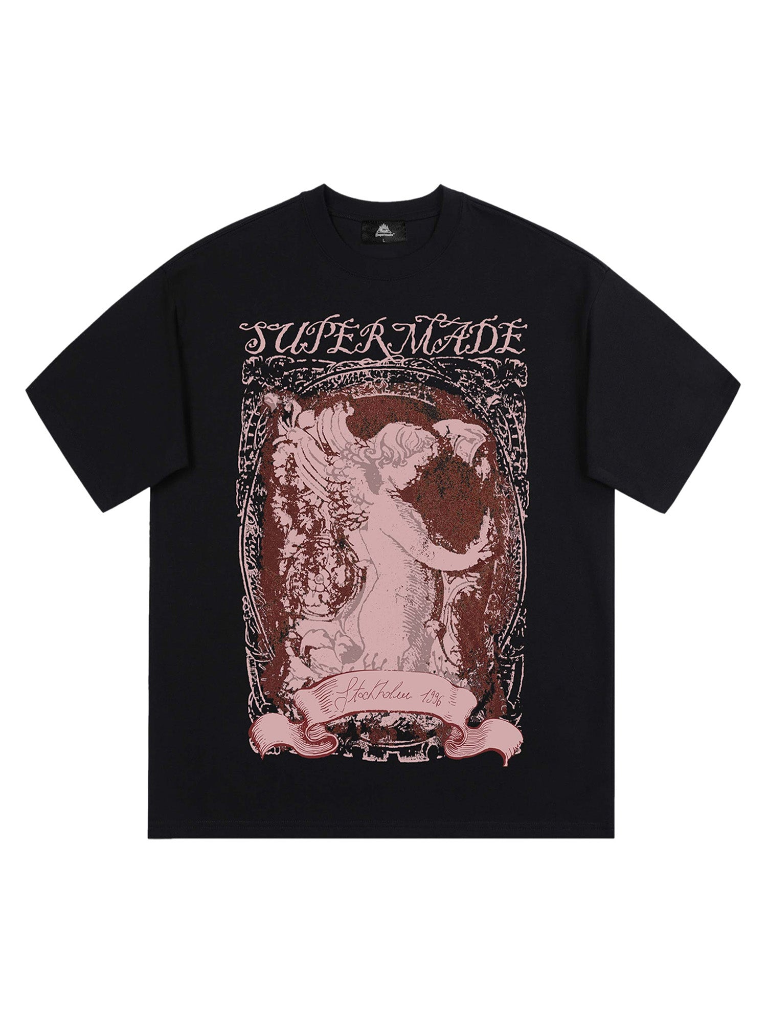 Thesupermade Mottled Angel Street Hip-Hop T-shirt - 2129