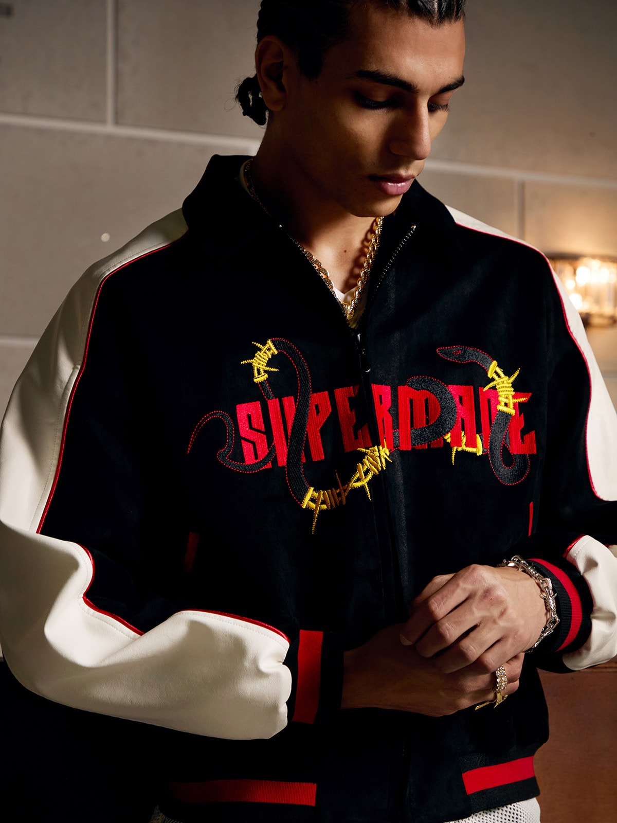 Original Embroidered Jersey Bomber Jacket