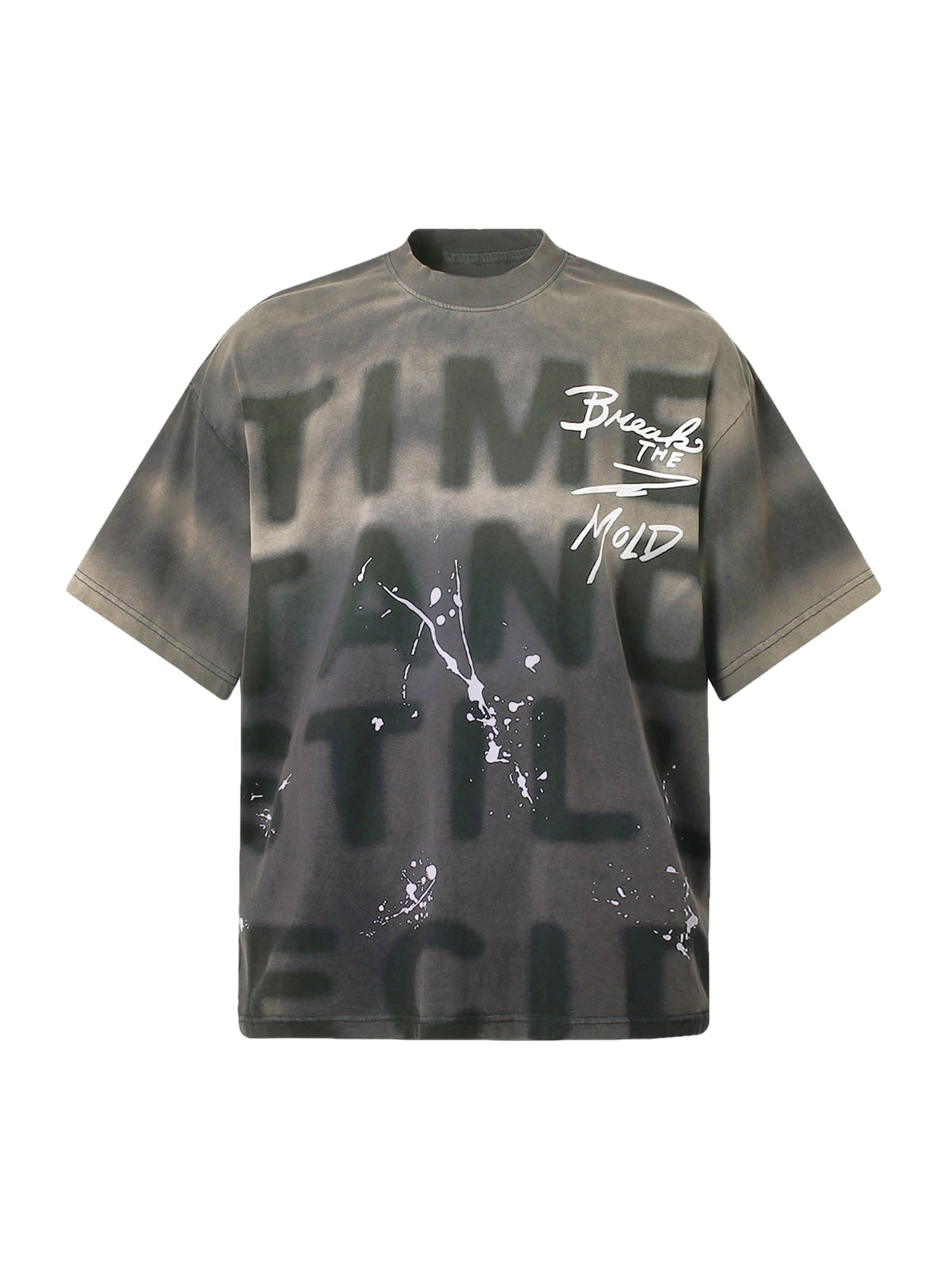 Ink Splash Letter Print T-shirt