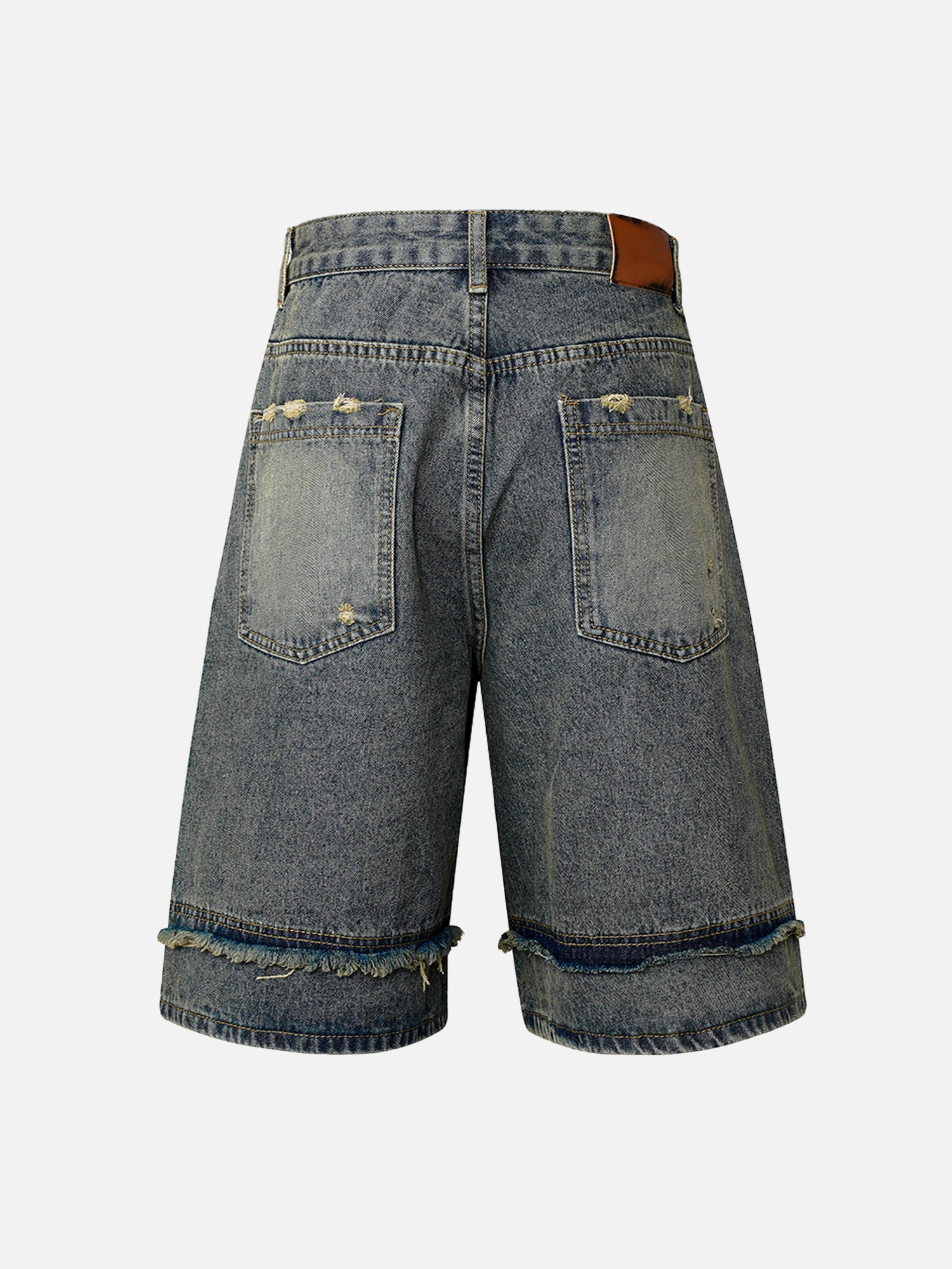 Thesupermade High Street Washed Distressed Denim Shorts