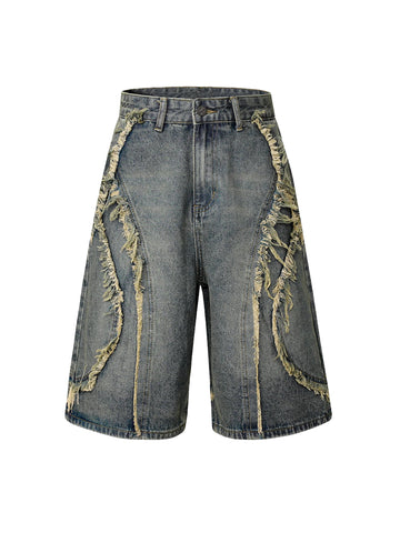 Thesupermade High Street Washed Distressed Denim Shorts - 2100