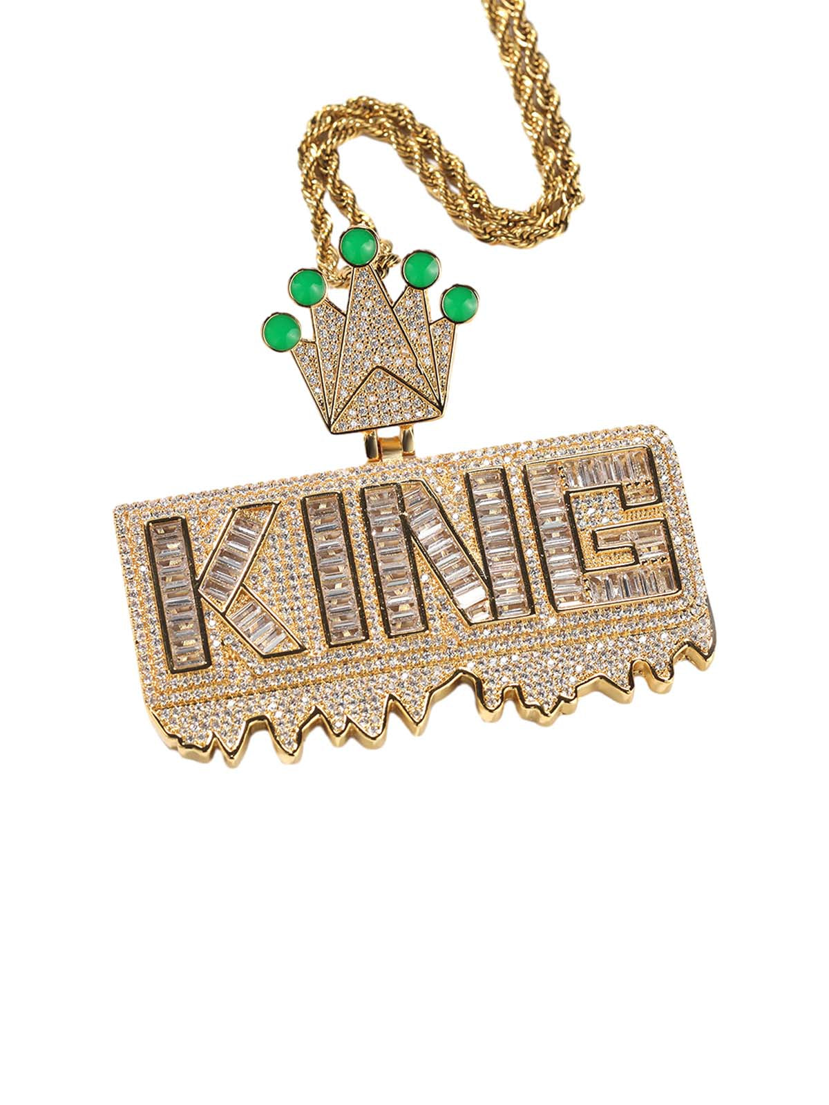 "KING" Crown Pendant Necklace