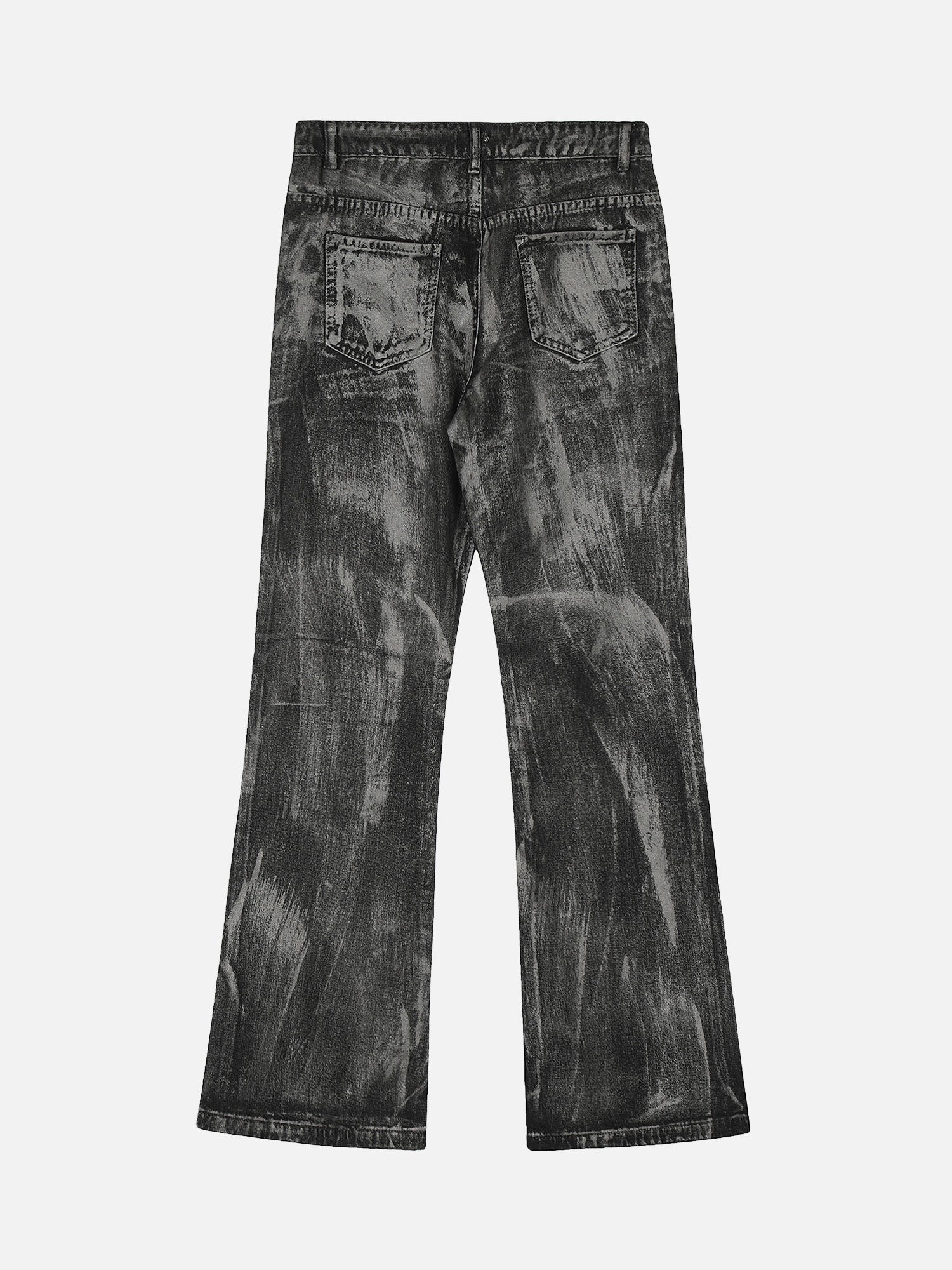 Thesupermade Heavy Washed Ink Splash Graffiti Hip-Hop Jeans