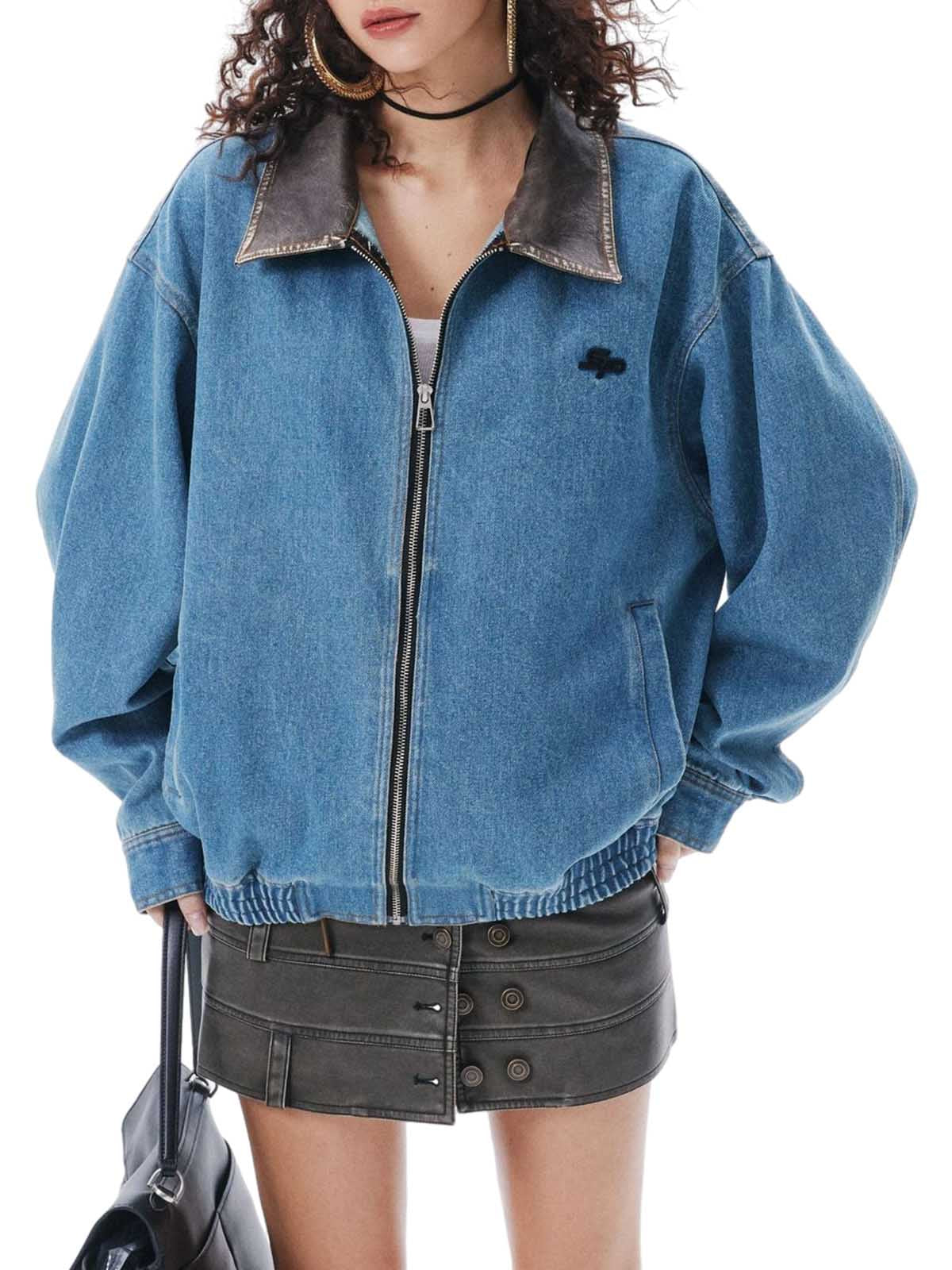 Heavy Washed Denim Work Jacket