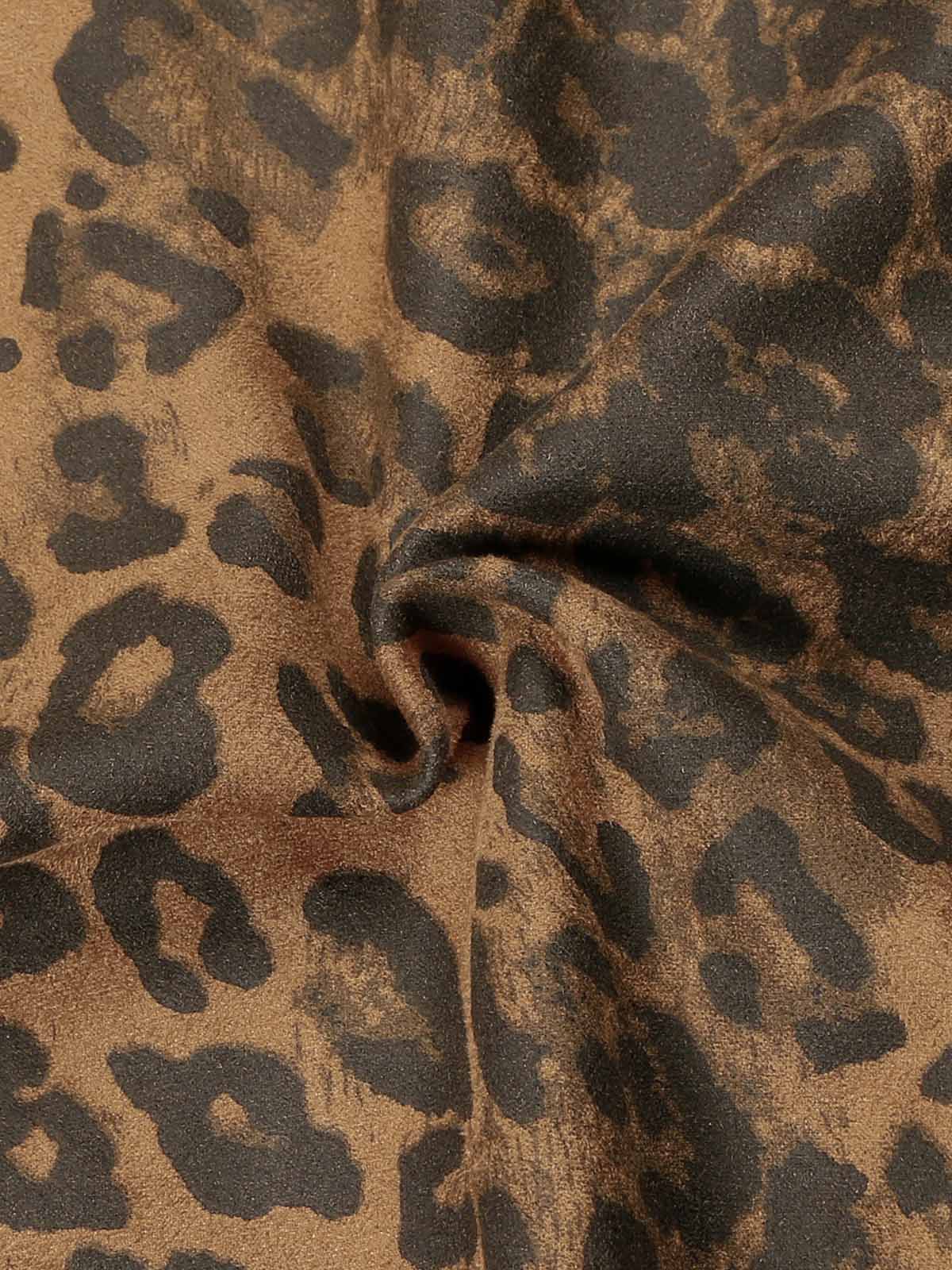 Thesupermade Cheetah Print Suede Tracksuit