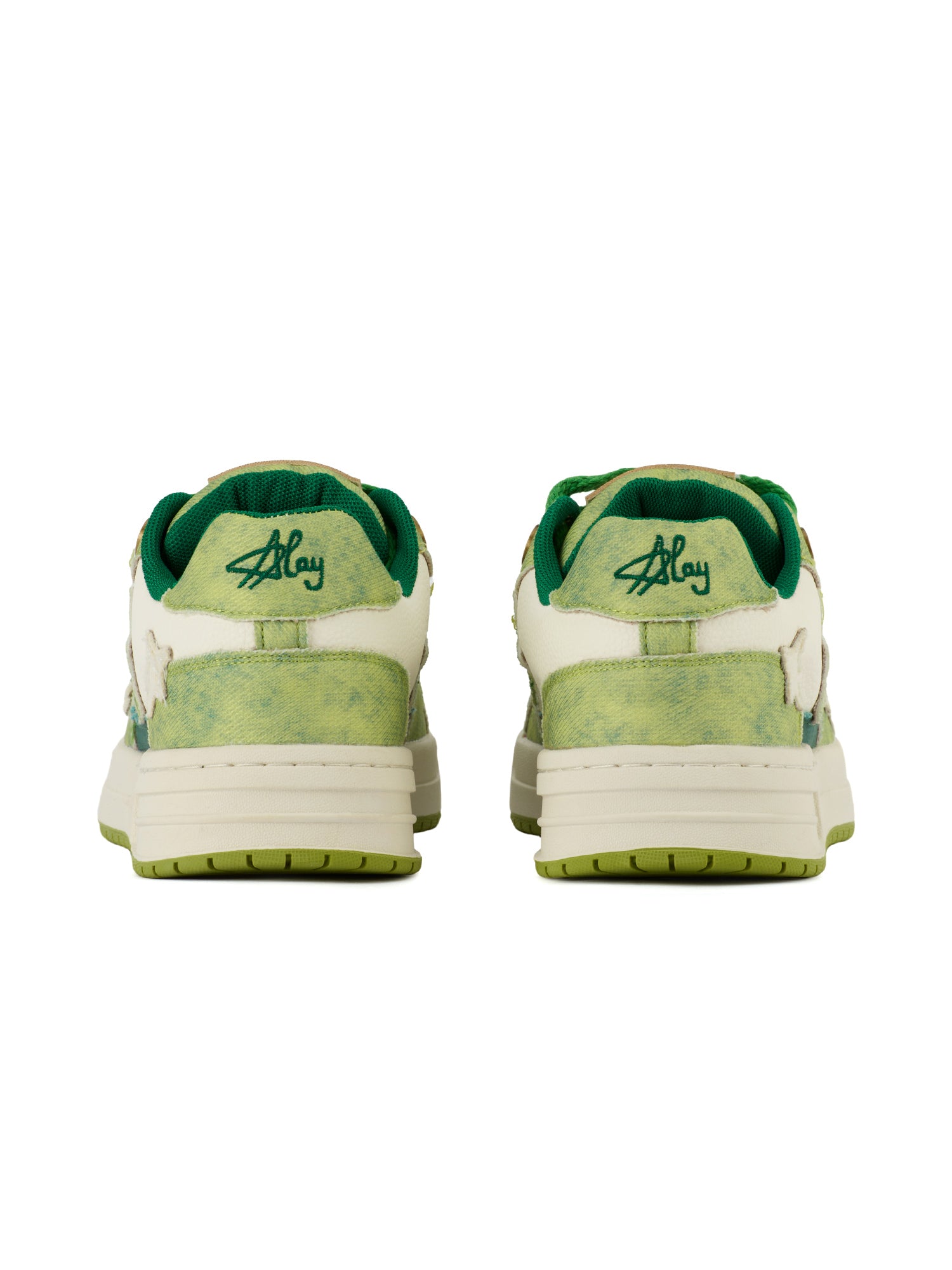 Avocado Green Star Chunky Sneakers