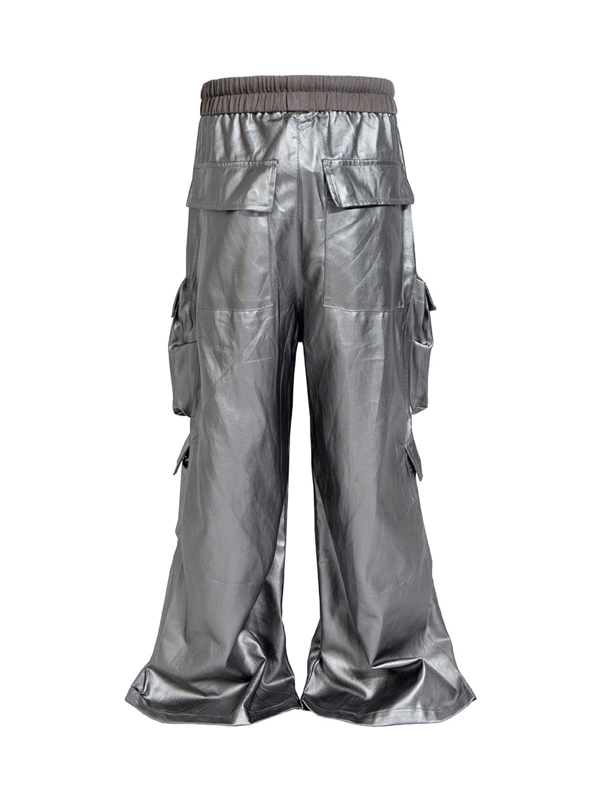 RO Style Matte Coated Leather Baggy Trousers