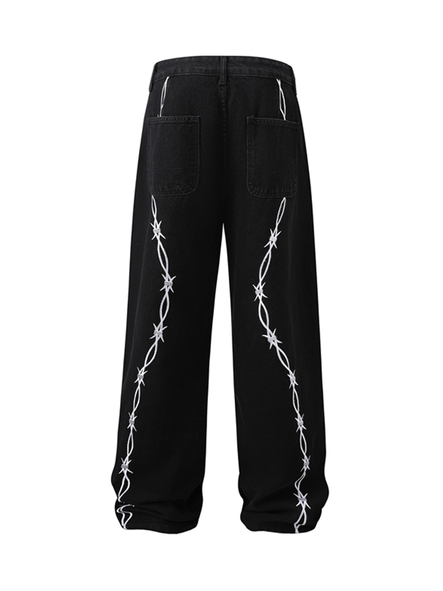 Thesupermade Thorn Embroidered Straight Jeans