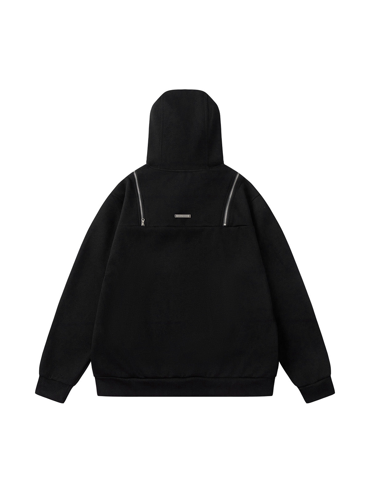 Deconstructed Rivet Angular-Zip Hoodie