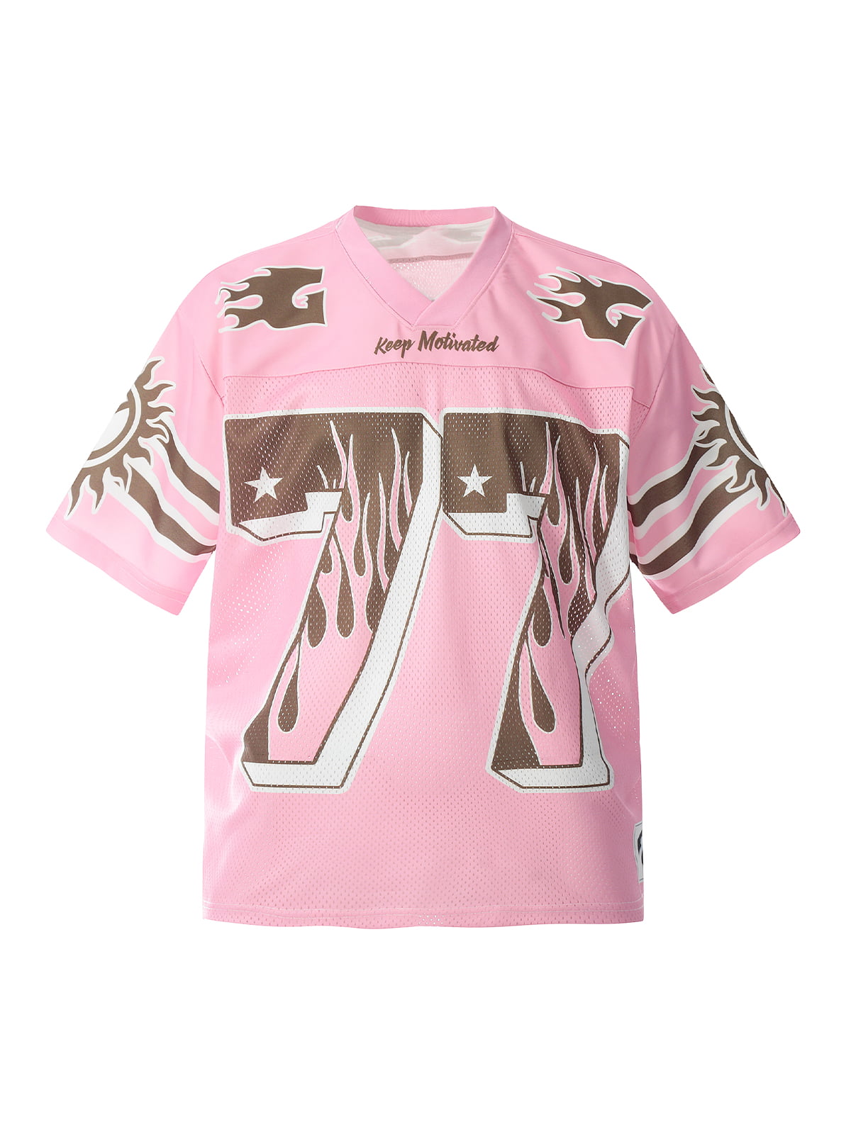 Pink Flame Print Jersey T-shirt