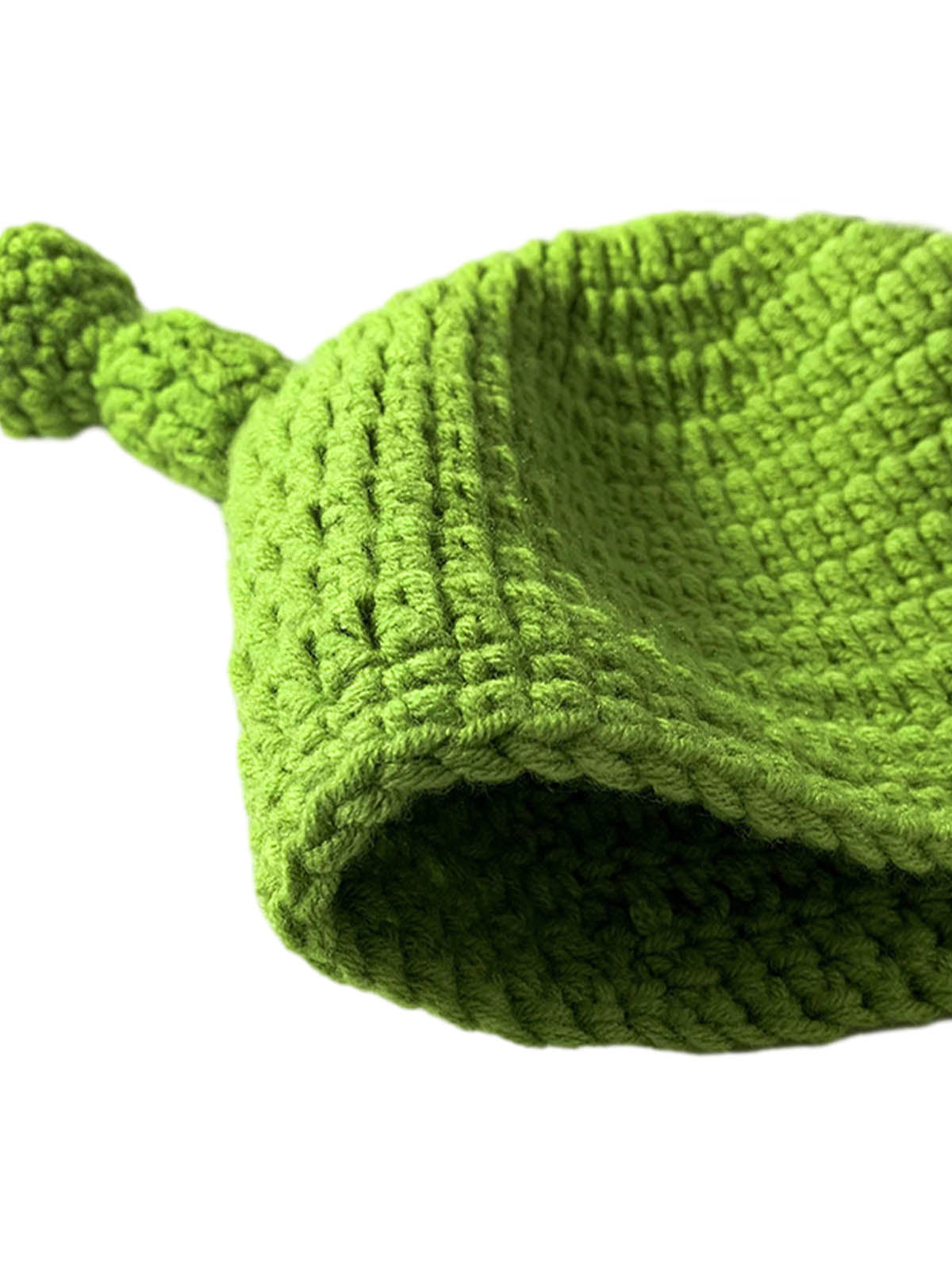 Thesupermade Fun Green Cartoon Hand-knitted Head Cover