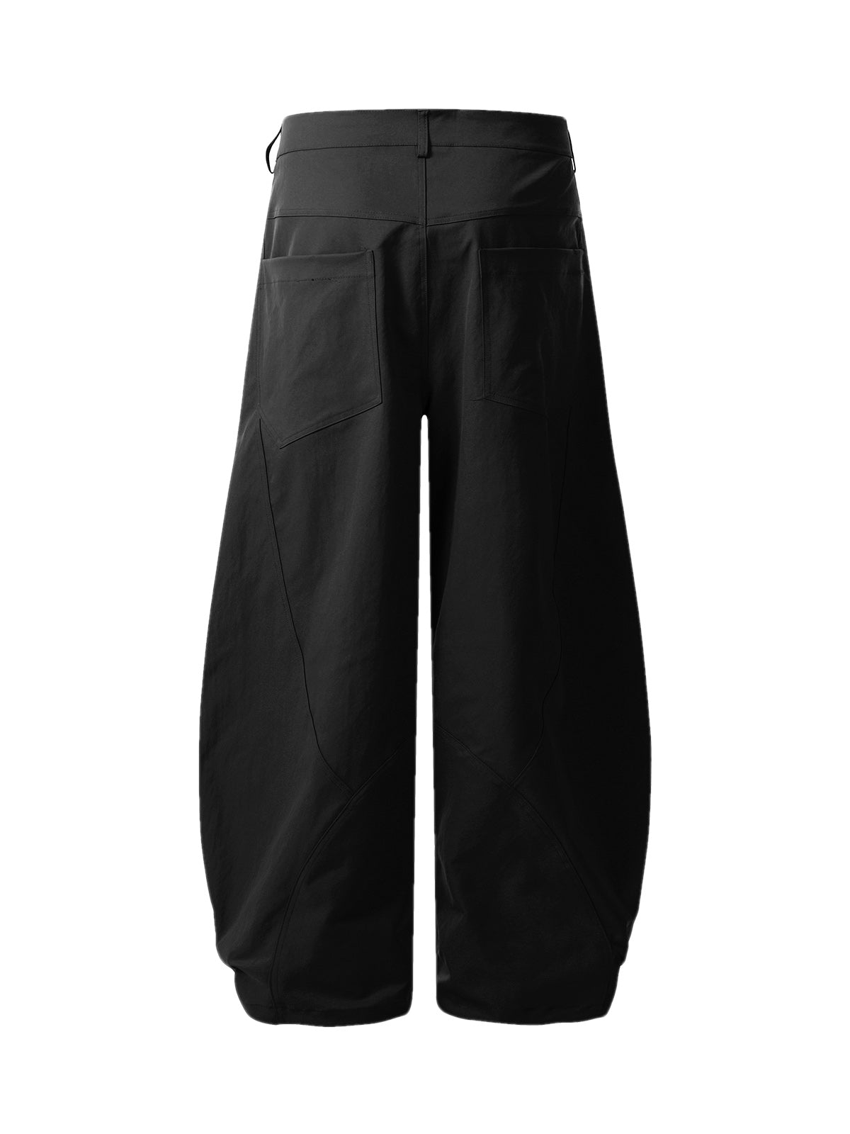 Deconstructed Metal Rivet Barrel Leg Pants