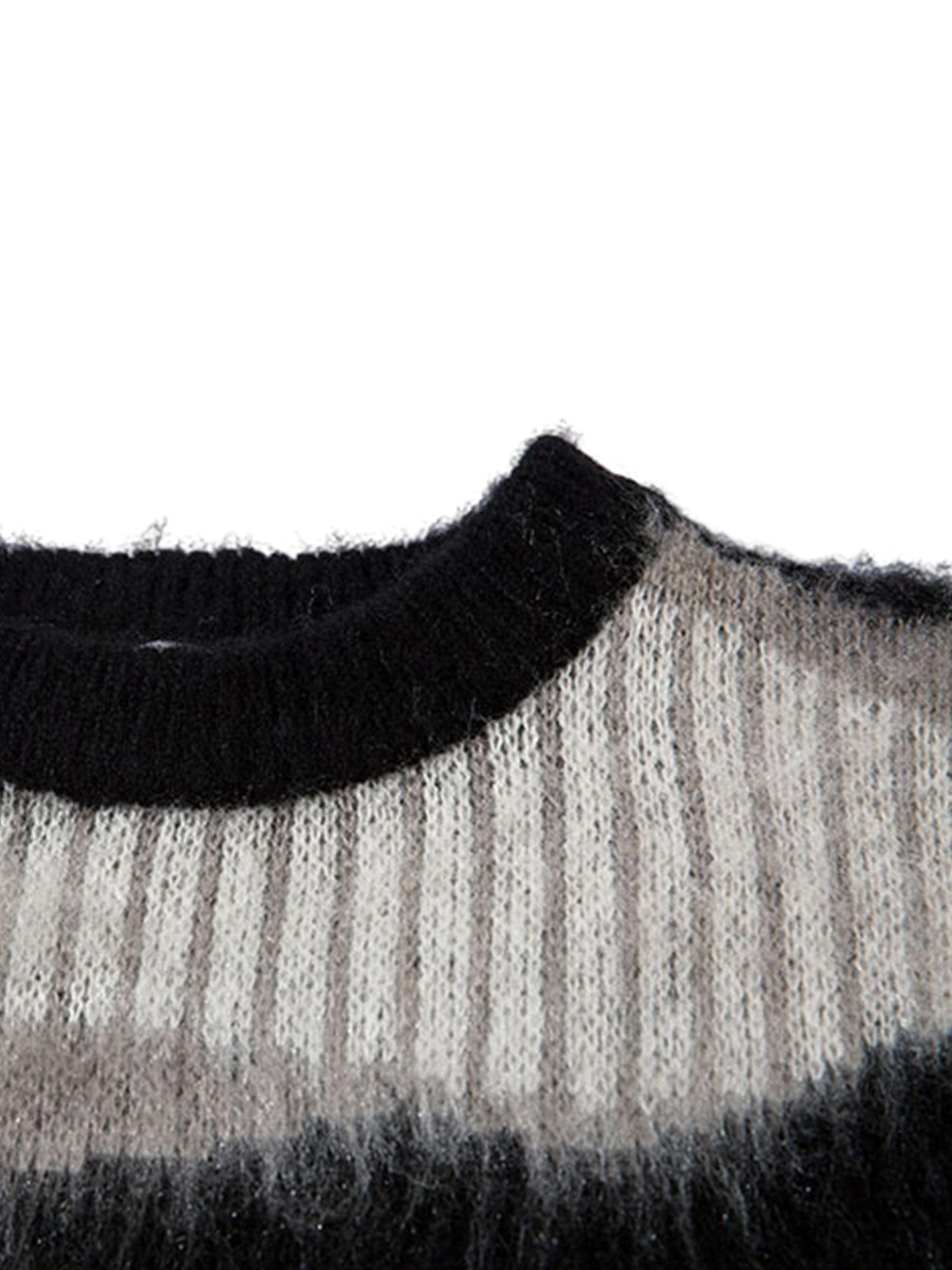 Thesupermade Abstract Mohair Crew Neck Sweater