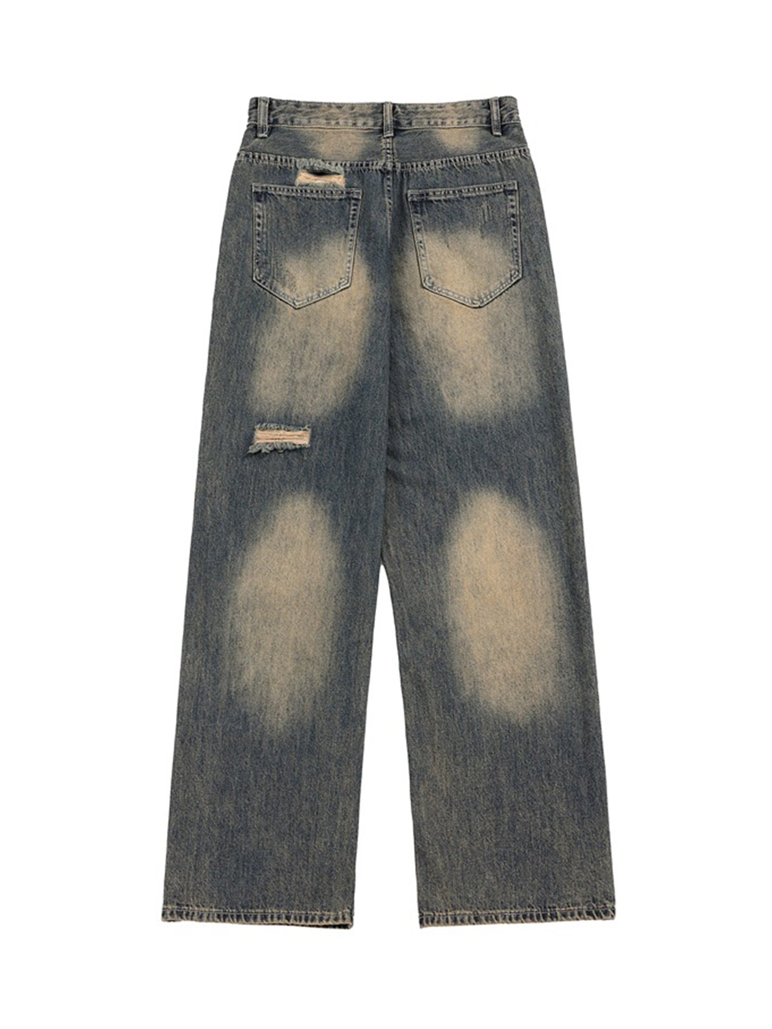 Thesupermade High Street Distressed Washed Ripped Jeans