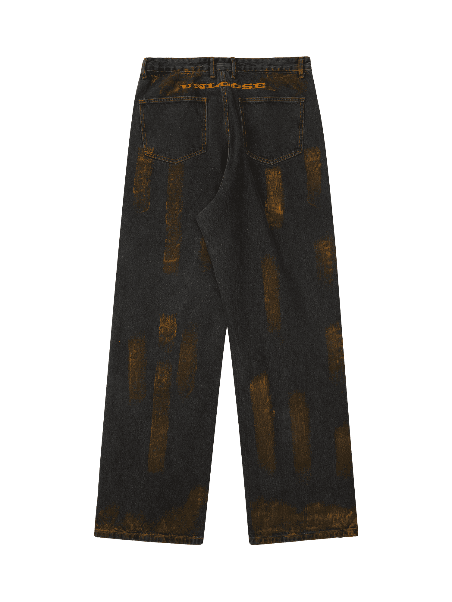 American Street Style Spray Painted Fur Jeans | Thesupermade®