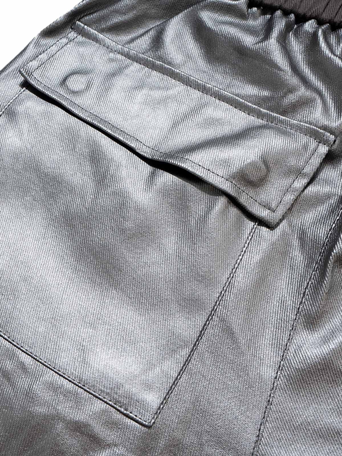 RO Style Matte Coated Leather Baggy Trousers