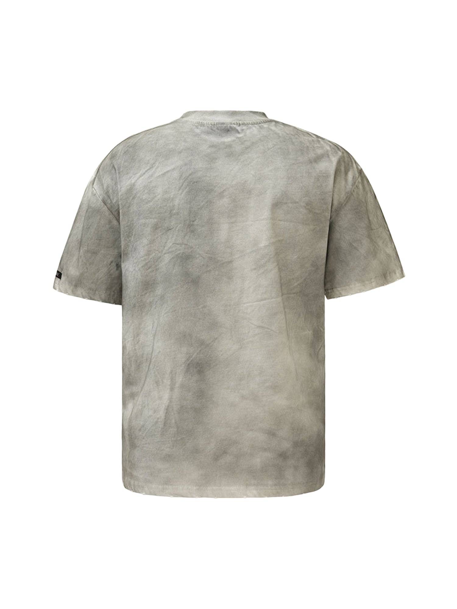 Thesupermade Mud-dyed Dirty Spray Cross Print Street Rap T-Shirt