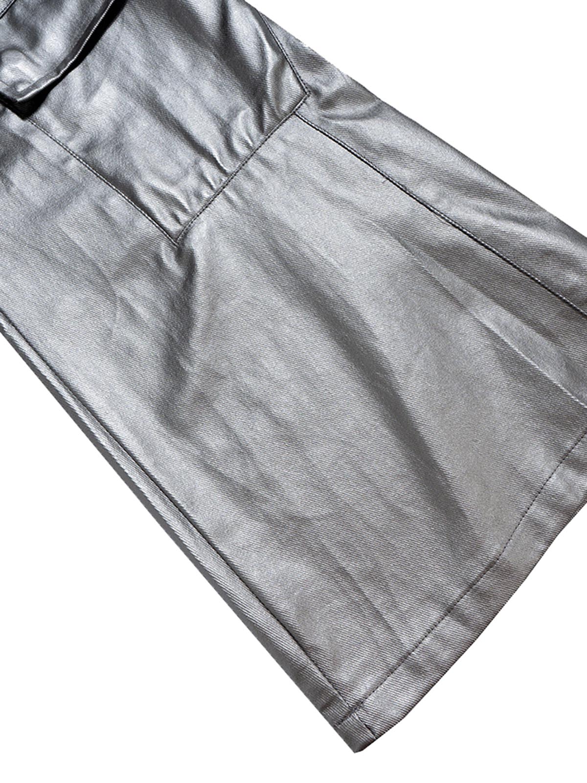 RO Style Matte Coated Leather Baggy Trousers