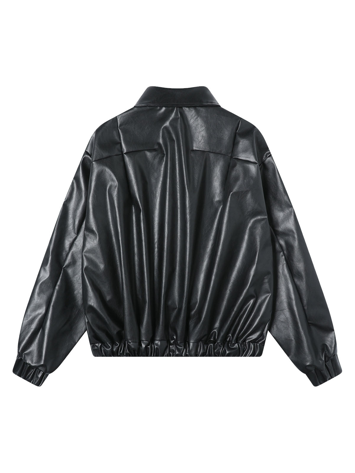 Patchwork Pu Leather Motorcycle Jacket