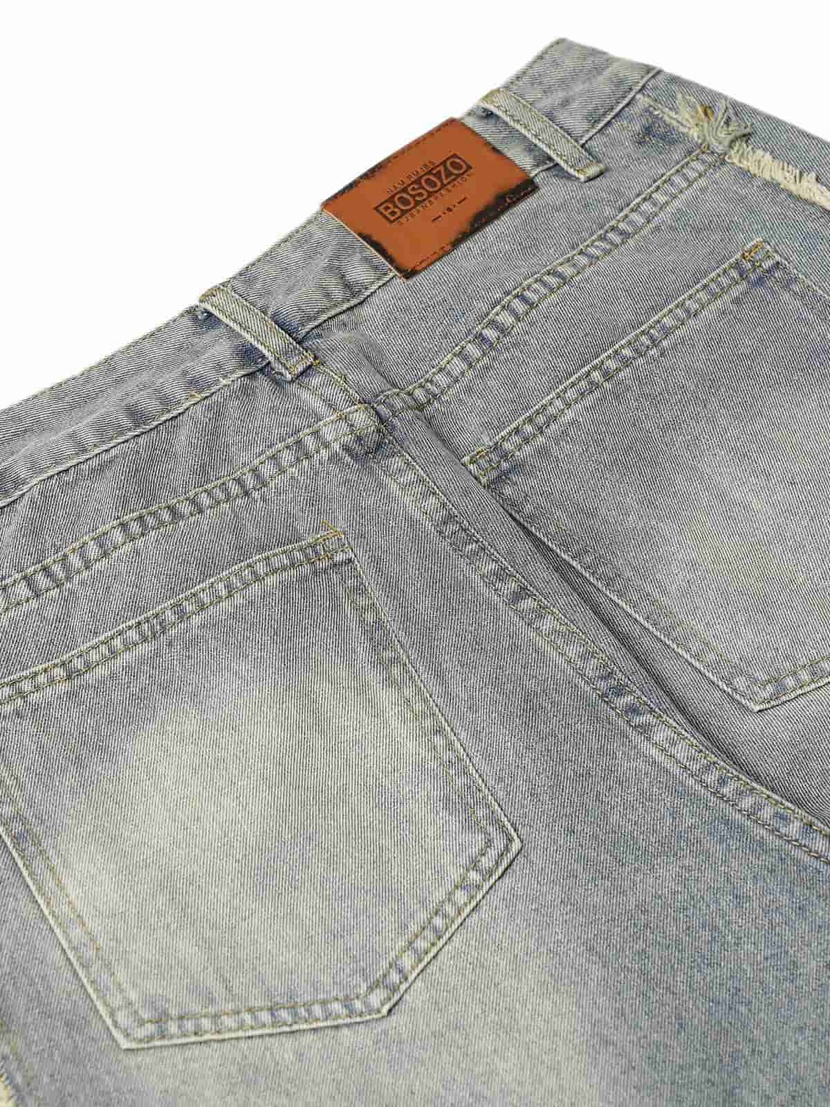 Thesupermade Washed Ripped Baggy Jeans