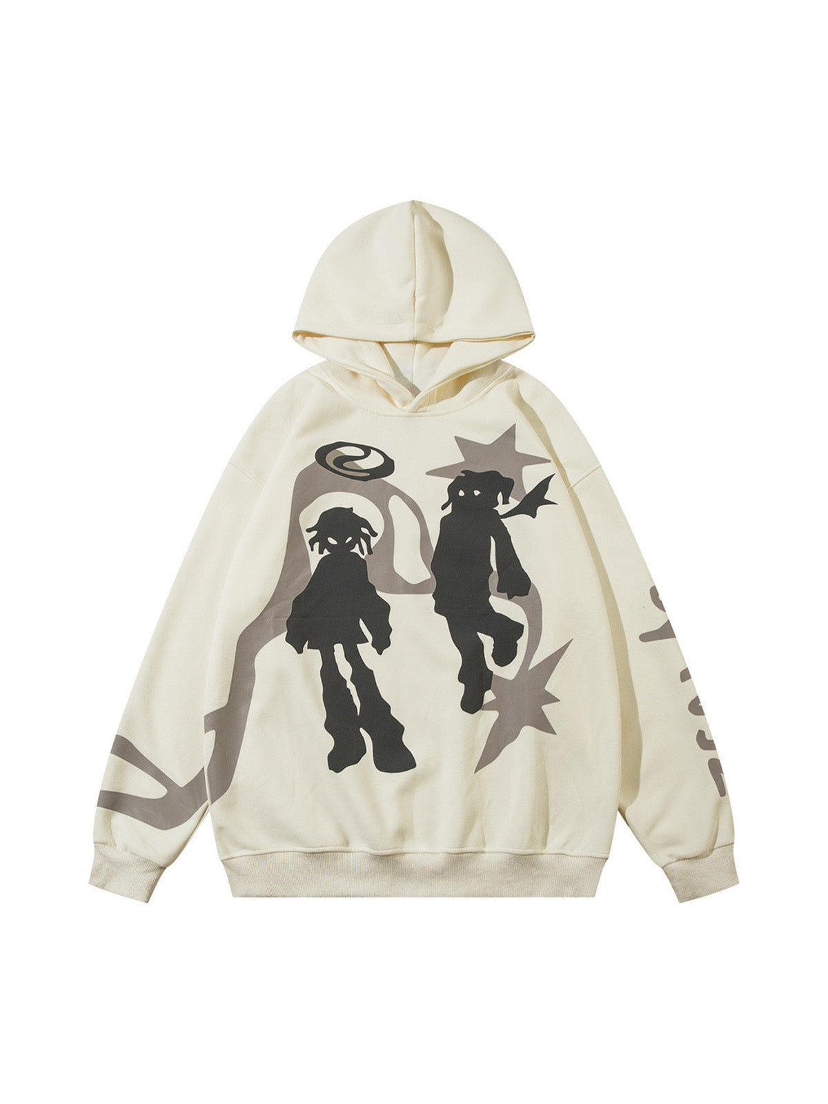 Thesupermade Abstract Angel Print Pullover Hoodie