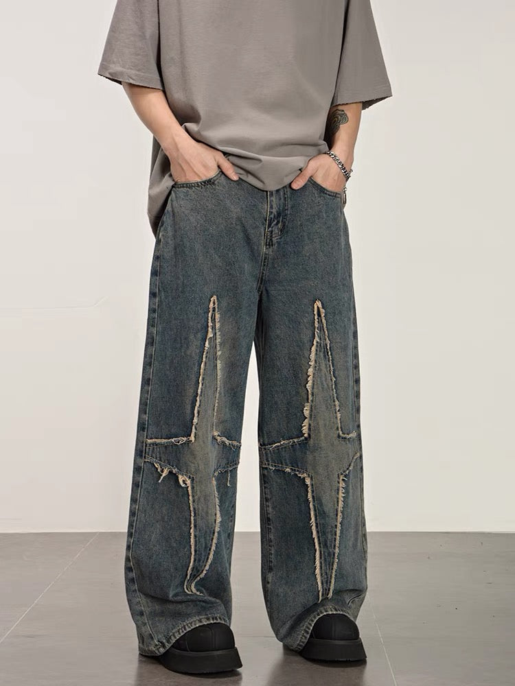 High Street Star Washed Jeans - 2150