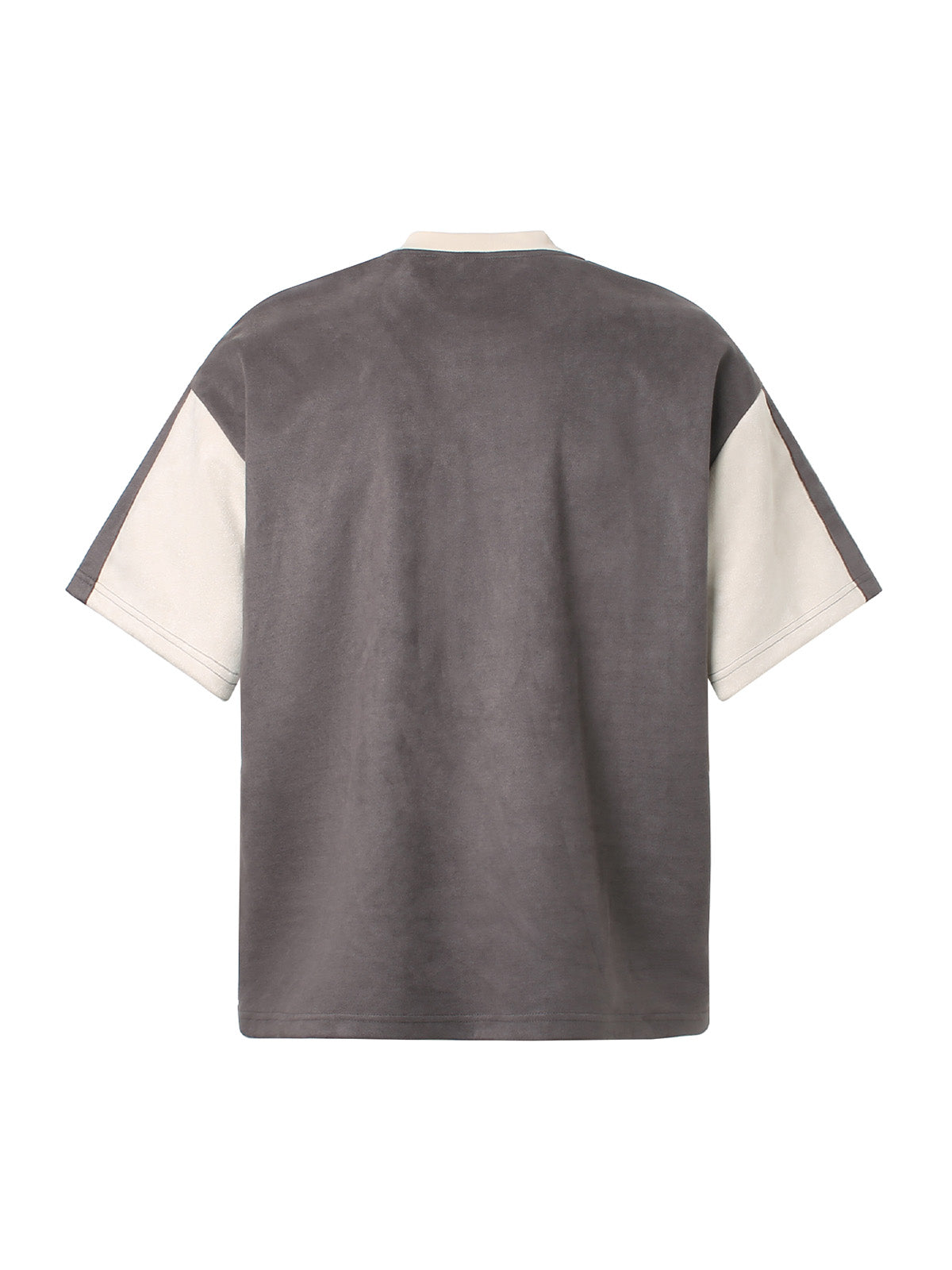 Jersey Deconstructed Contrast Color Stitching Print T-shirt