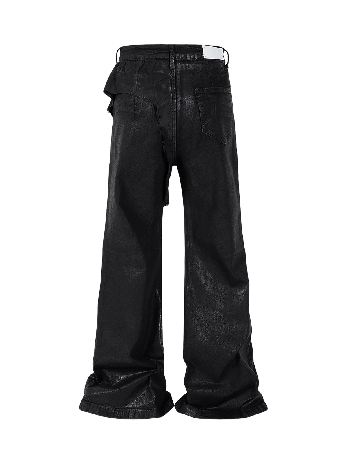 Thesupermade Black Wax Coated Flare Jeans - 2212