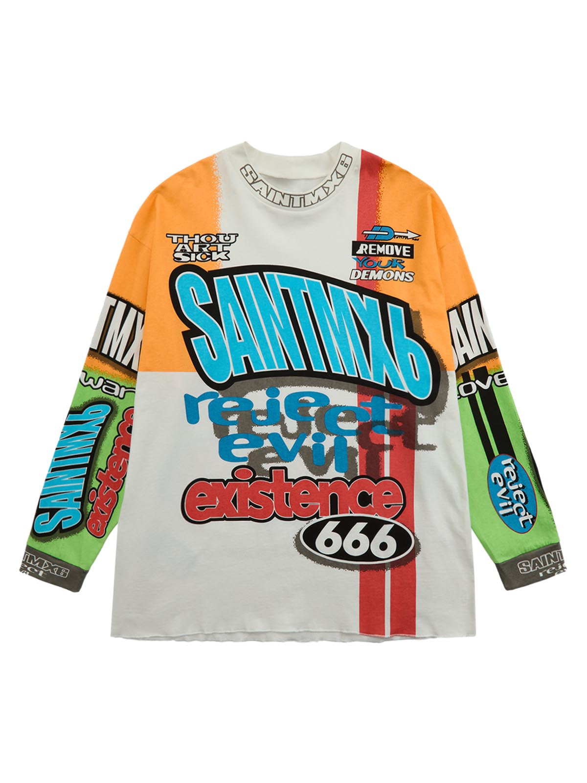 Thesupermade Painted Letters Racing Long Sleeve T-shirt