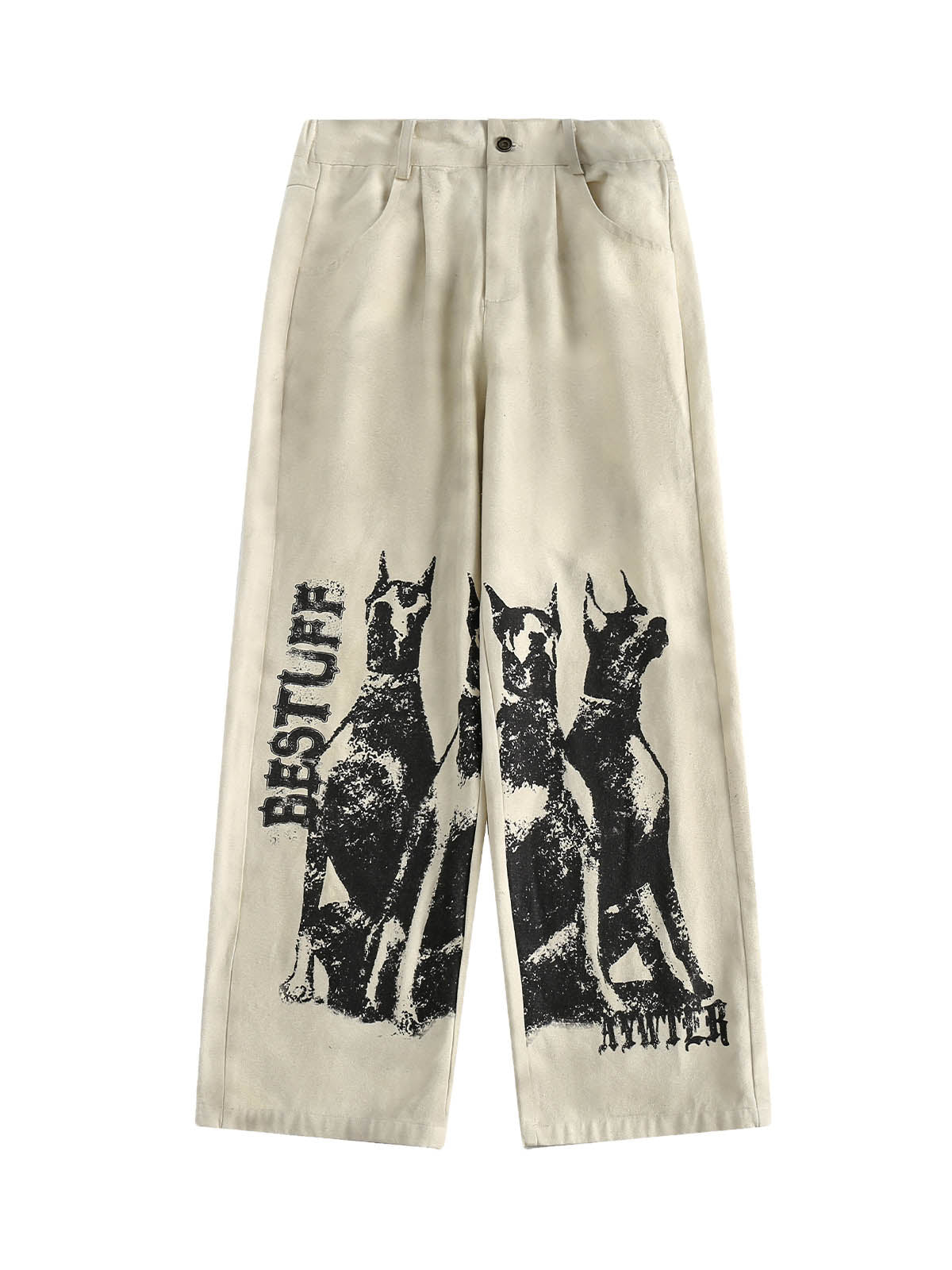 Thesupermade Retro Dobermann Graffiti Pants