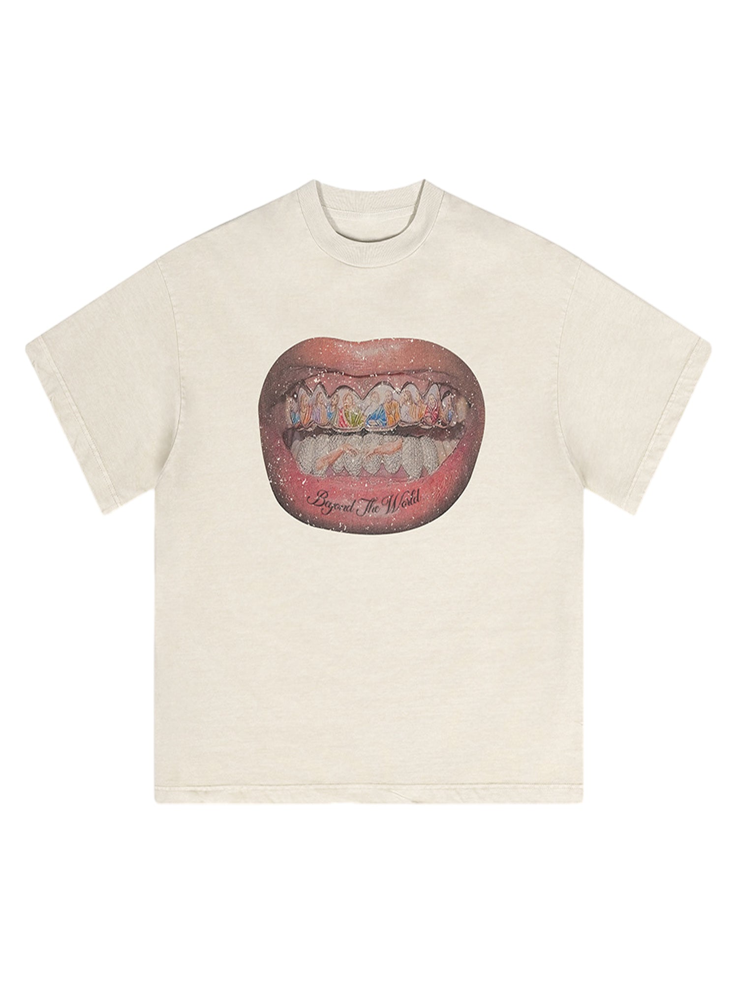 Full Diamond Tooth Pattern T-Shirt - 2258