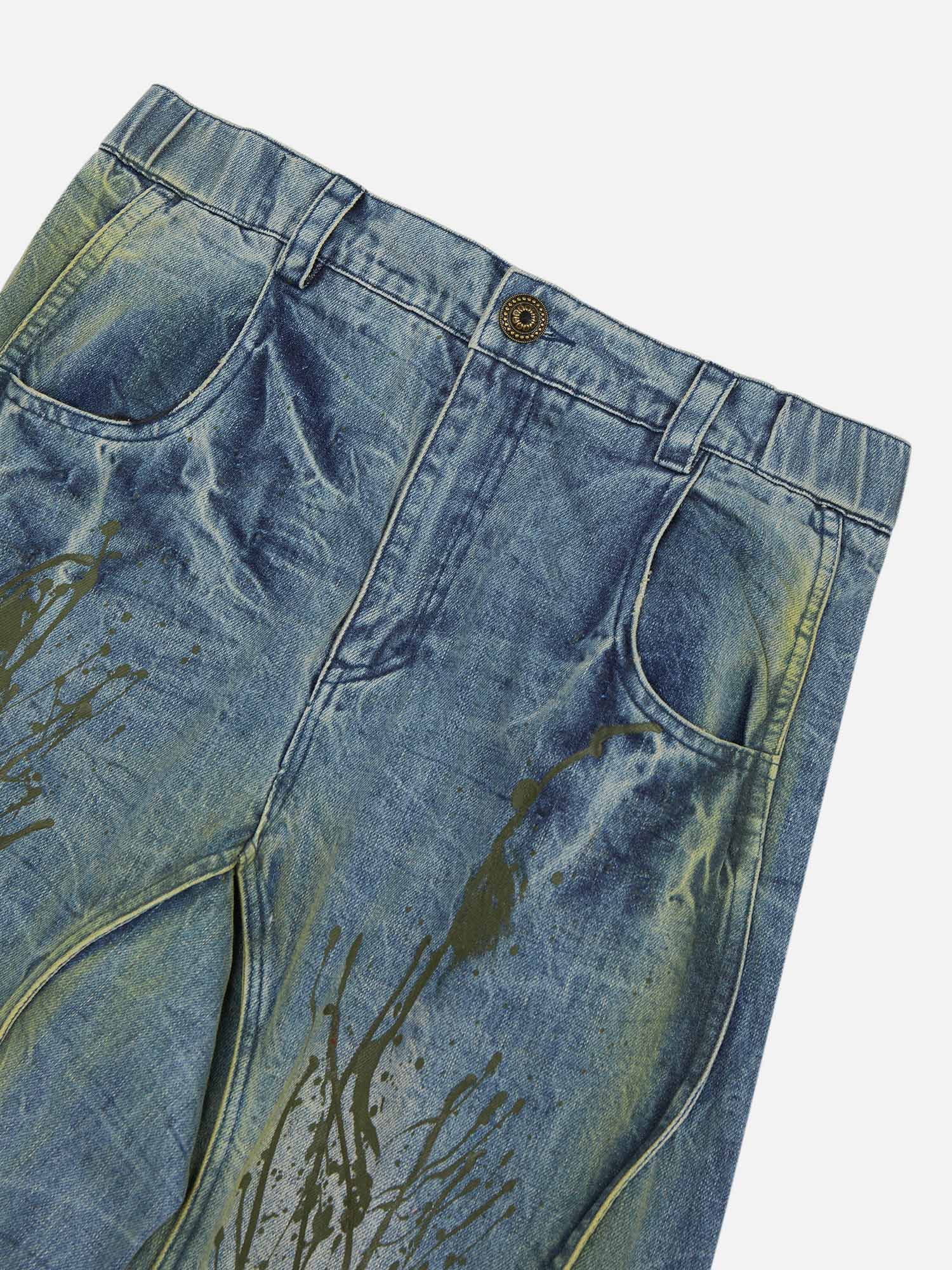 American Street Heavy Duty Washed Distressed Jeans - 2033