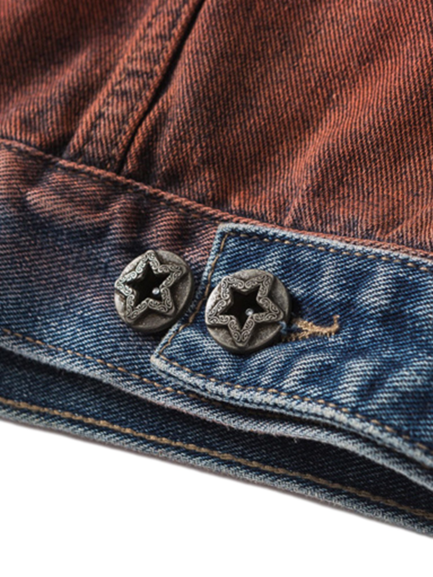 Thesupermade High Street Distressed Spray-painted Denim Jacket