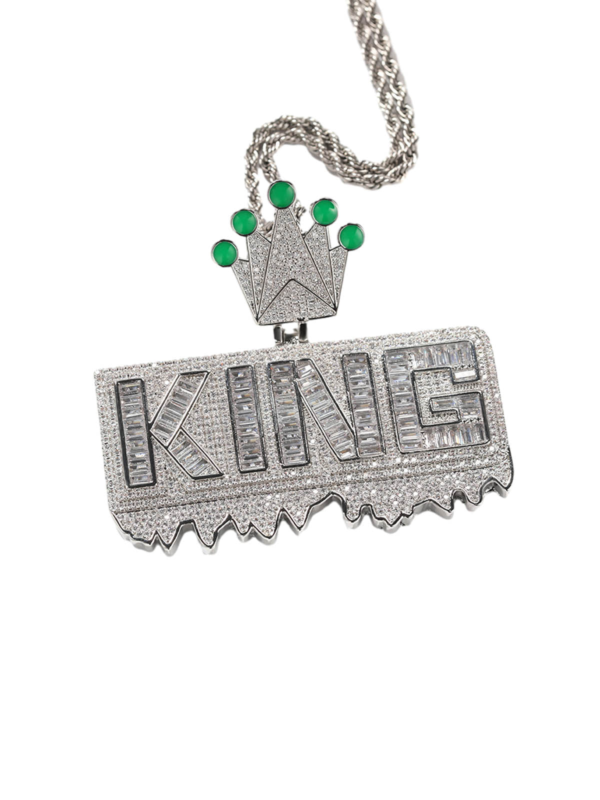 "KING" Crown Pendant Necklace