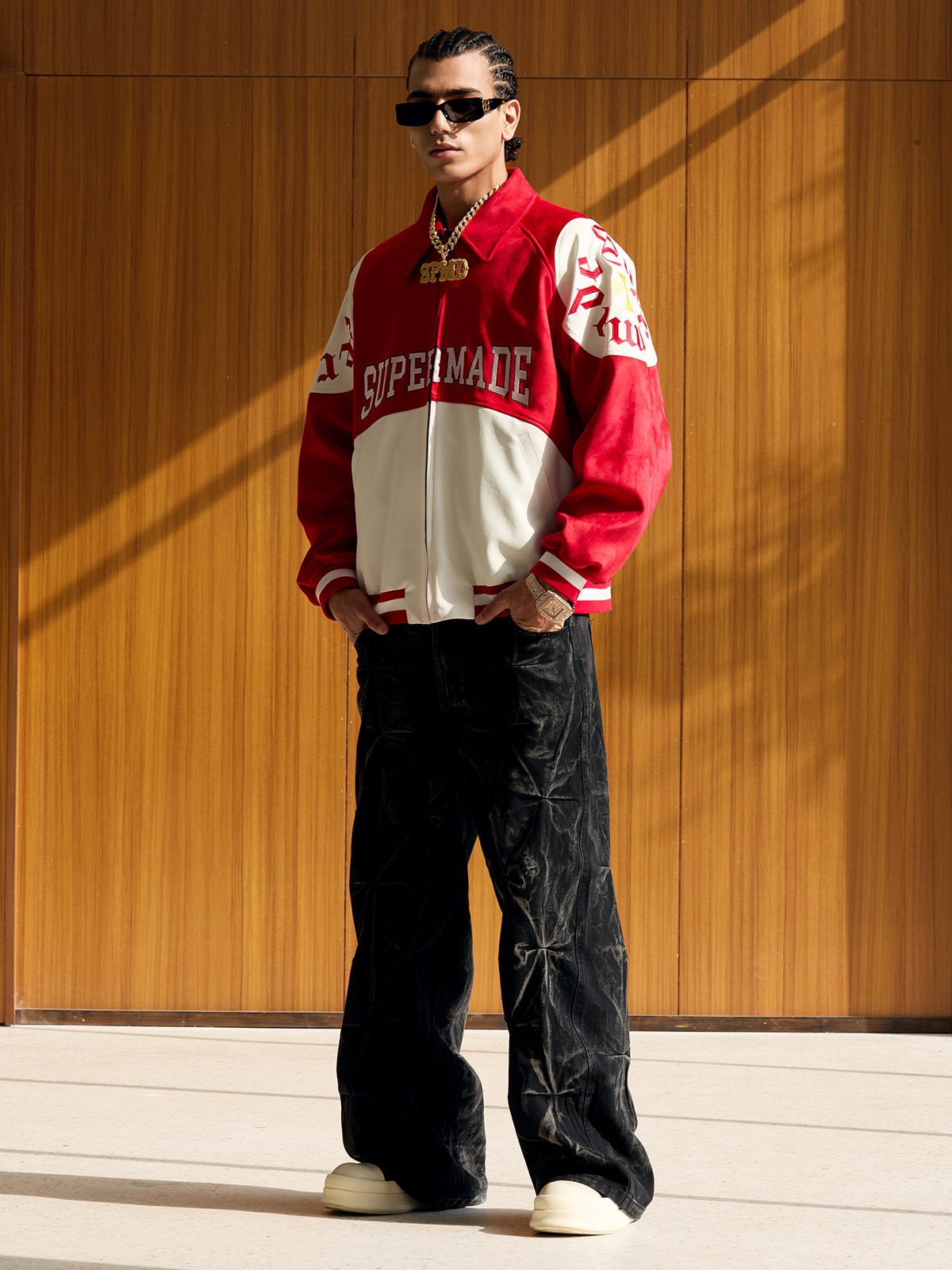 Original Contrast Color Varsity Jacket