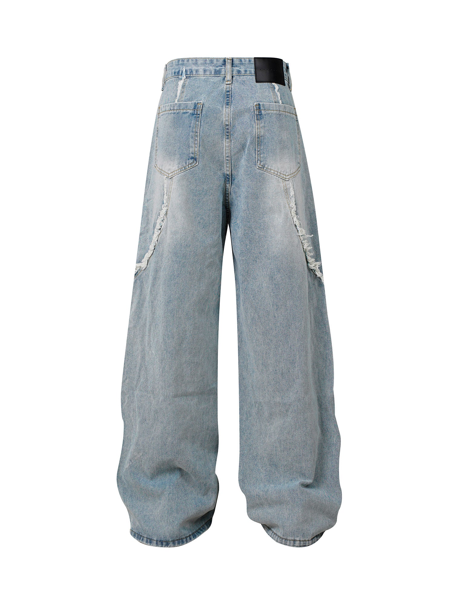 Thesupermade High Street Hip-hop Washed Fur Jeans