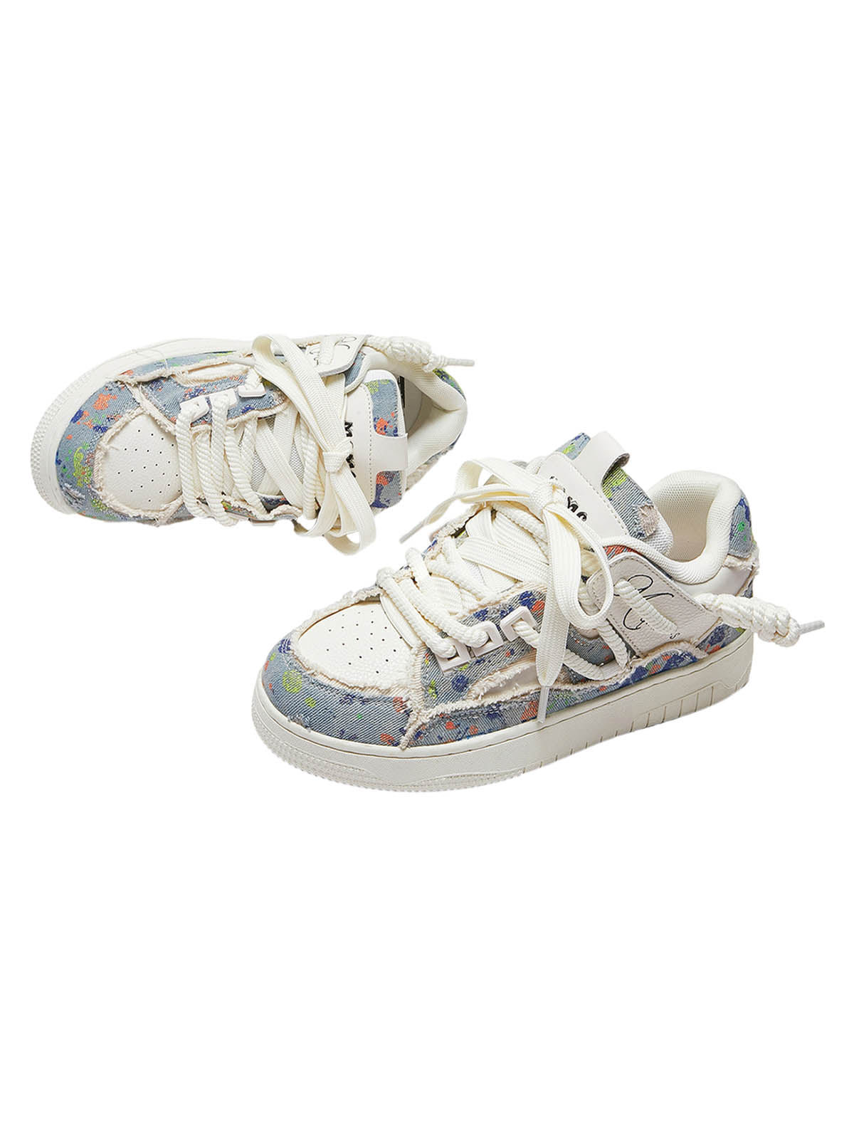 Destruction Series Tassel Contrast Color Sneakers