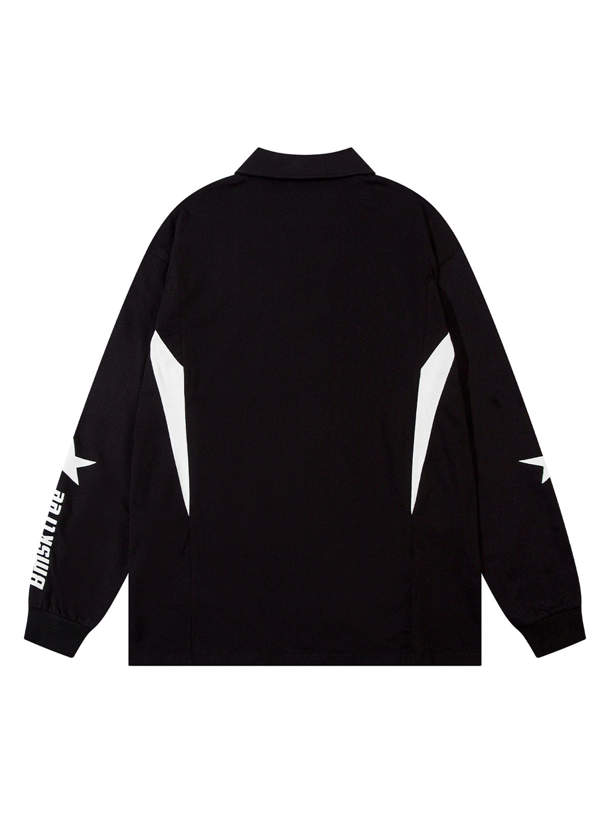 Thesupermade Star Contrast Color Long Sleeve Quarter Zipper Shirt