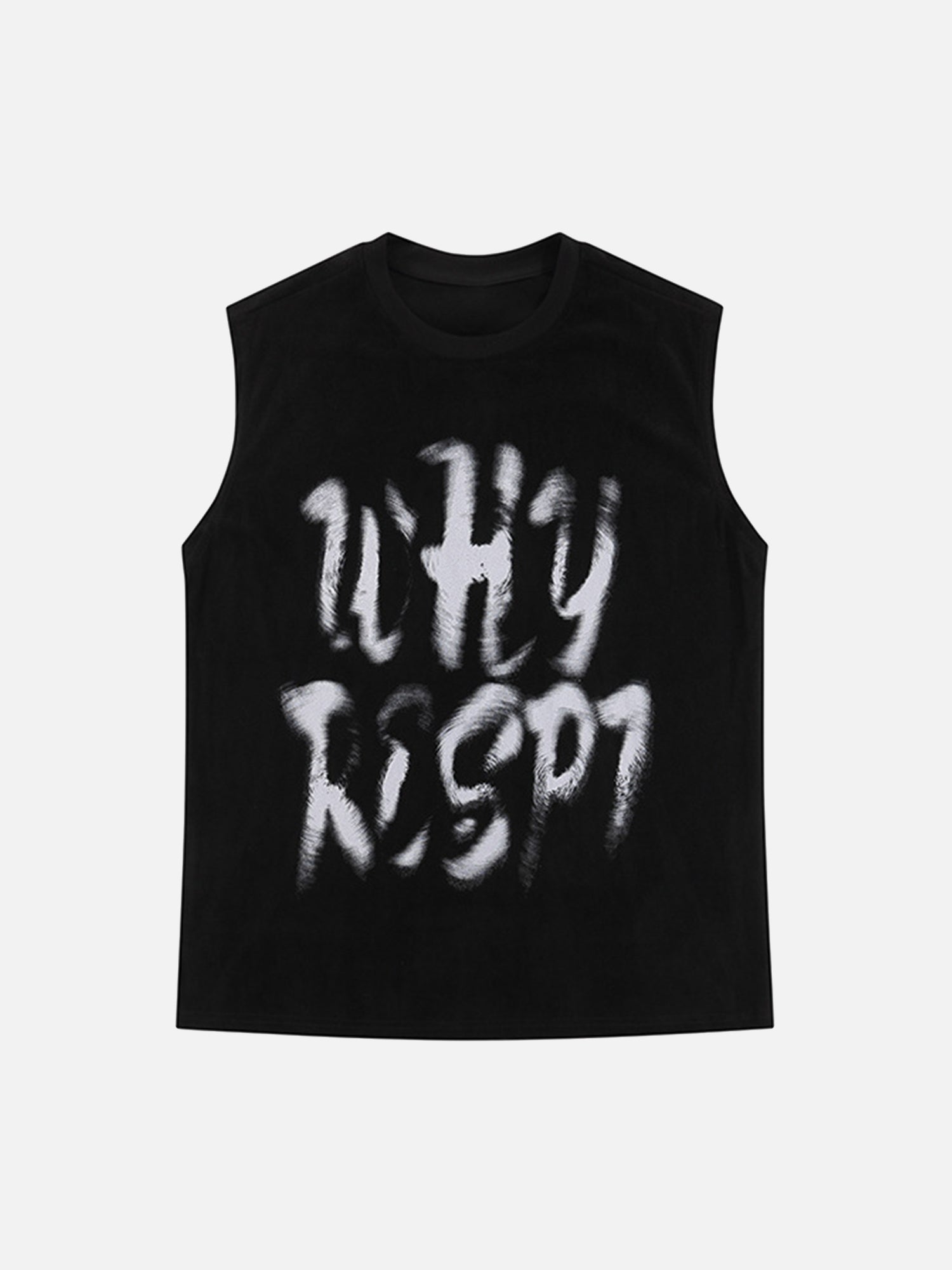 Thesupermade Retro Hip Hop Abstract Letter Print Vests