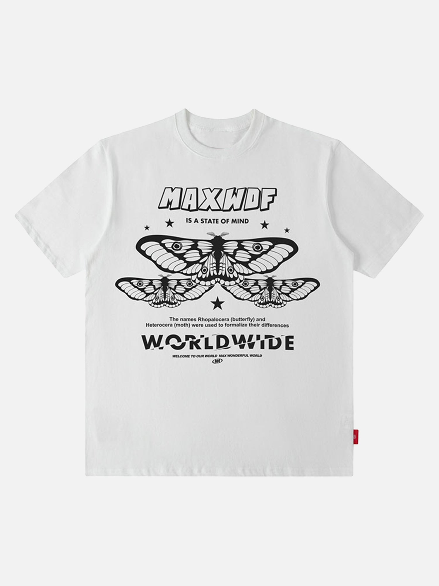 American Street Preppy Butterfly Print Oversize T-shirt