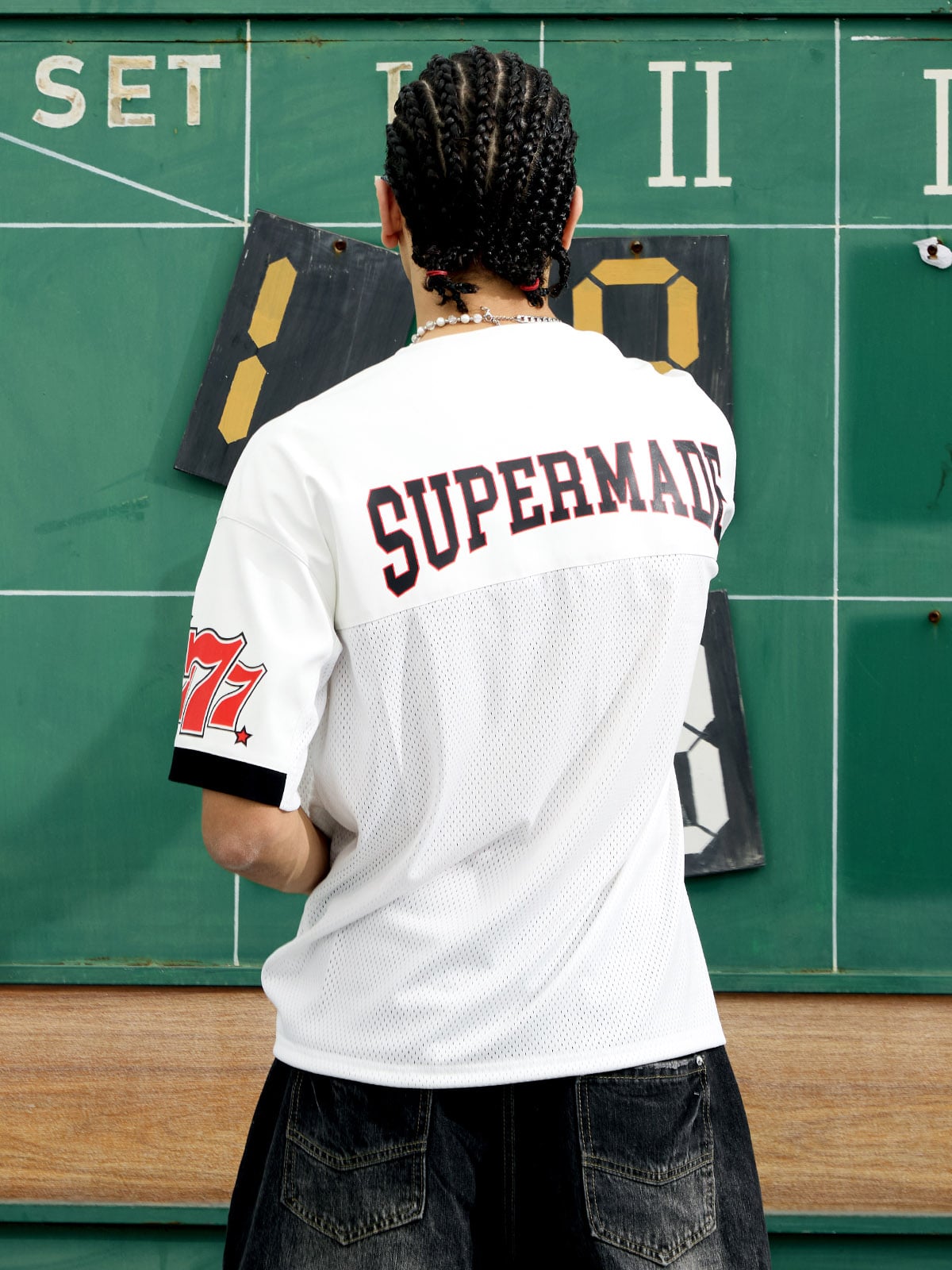 Original "SUPER 7" V-Neck Jersey T-SHIRT