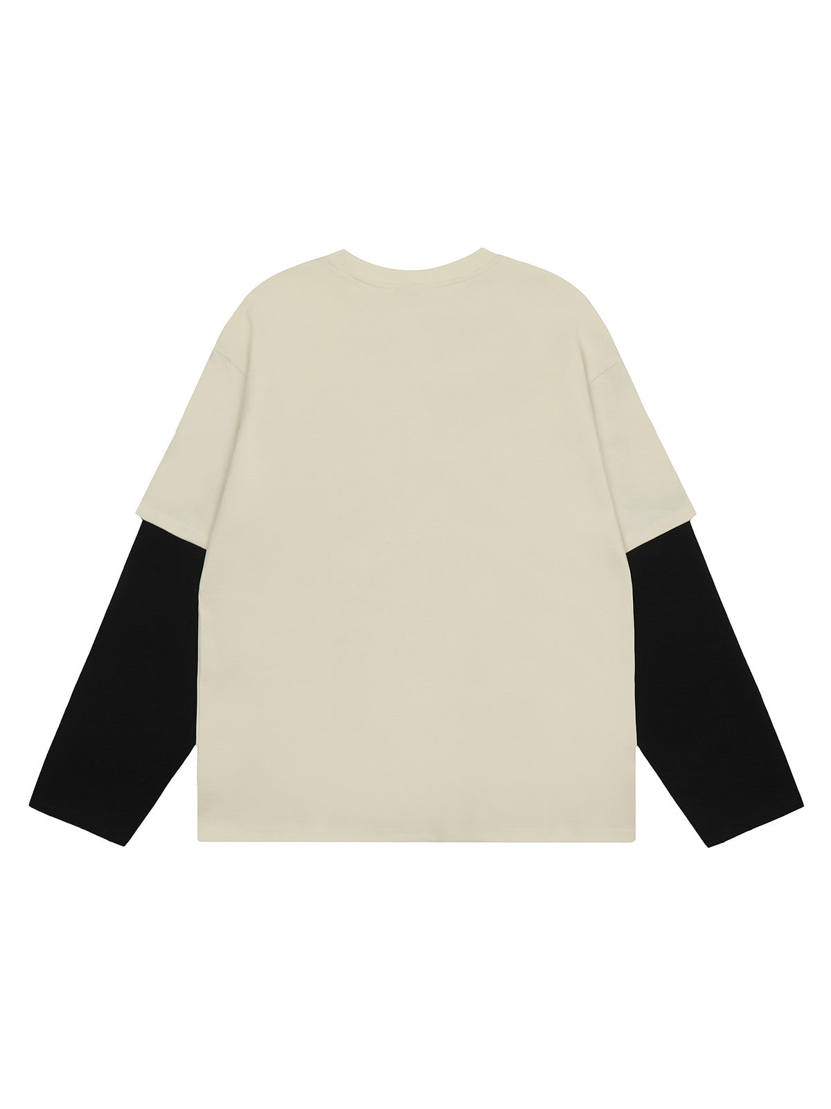 Thesupermade Faux Two-piece Colorblock Crewneck Sweatshirt