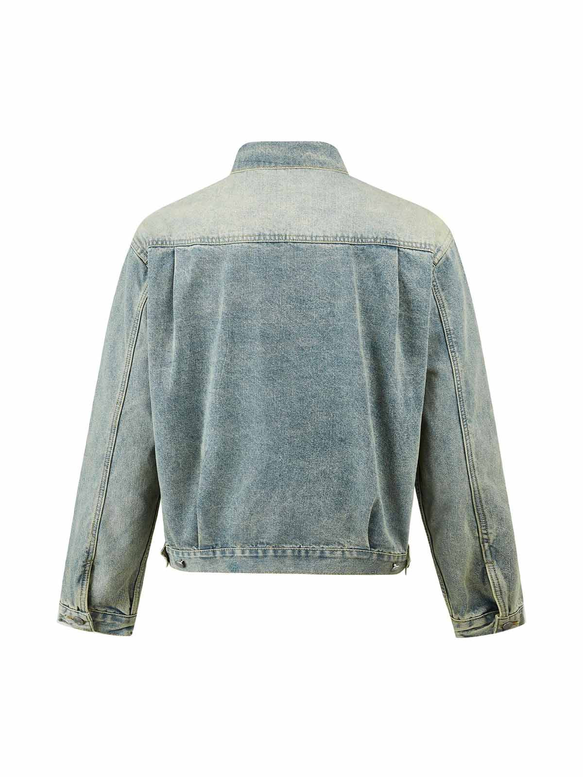 Ripped Washed Denim Jacket